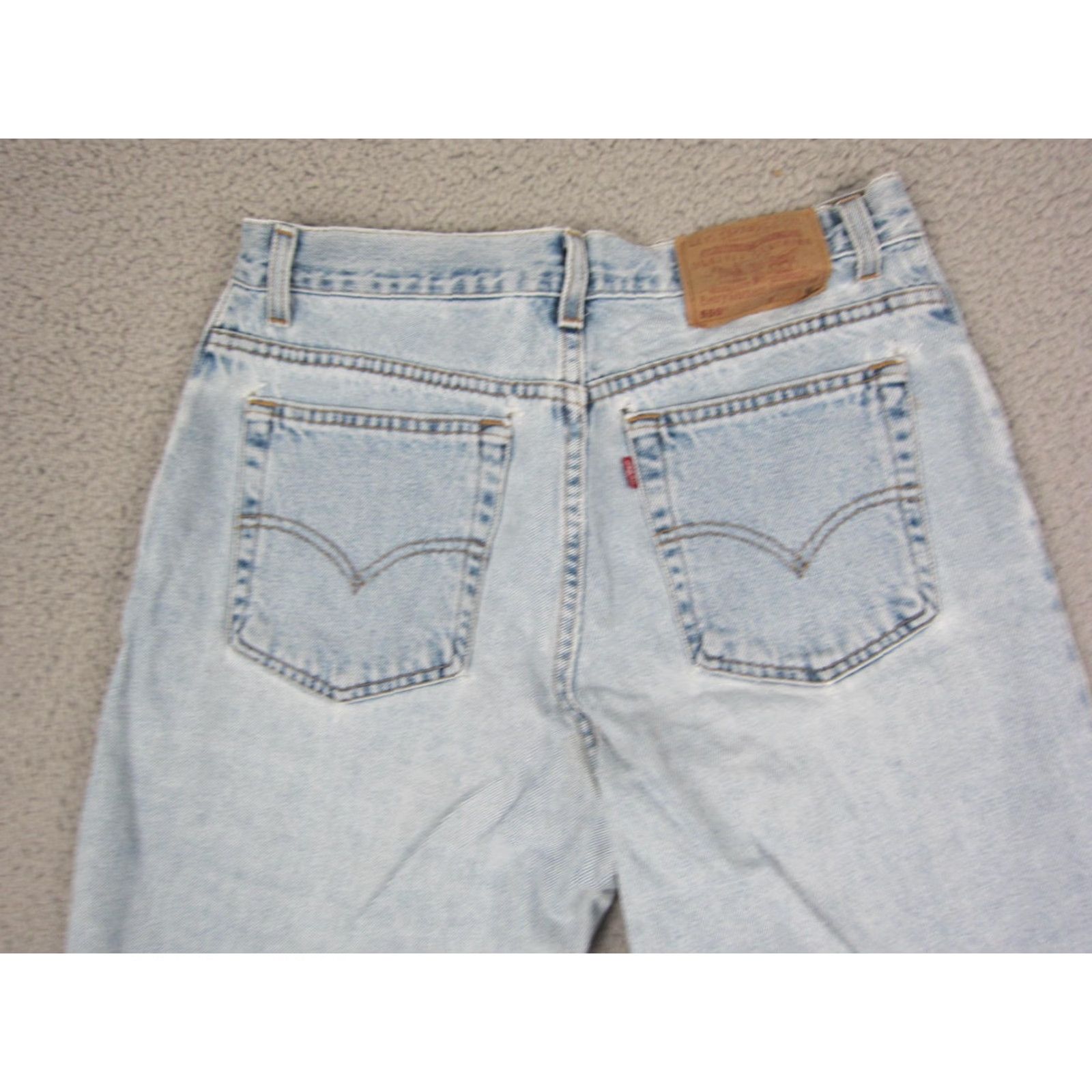 Levi's VINTAGE Levi's 550 Jeans Teens W29 L29 13 JR Blue Tapered Relaxed Fit Denim 90s Jeans Mens Womens Boys Girls Size US 29 - 2 Thumbnail