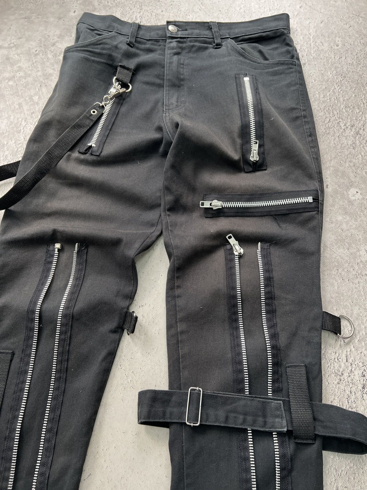 KMRii × Le Grande Bleu (L.G.B.) × Tripp NYC 2000s TRIPP NYC PANTS GOTHIC DENIM BONDAGE Size US 32 / EU 48 - 5 Thumbnail