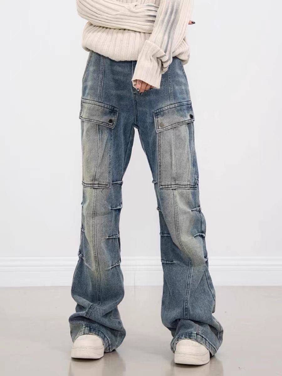 Japanese Brand × Vintage Light Blue High Street Vintage Loose Jeans Size US 32 / EU 48 - 4 Thumbnail