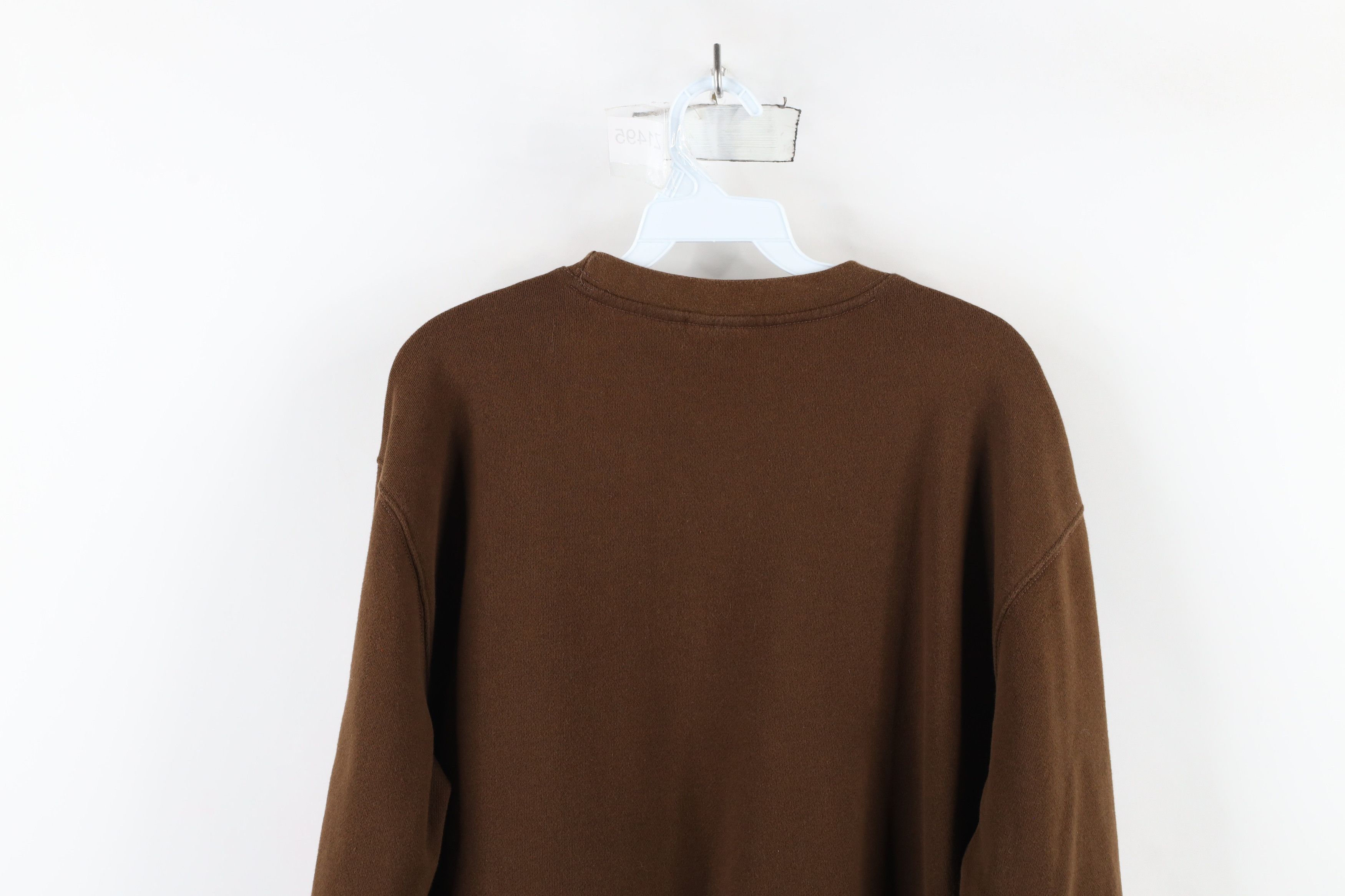Vintage Vintage 90s Streetwear Faded Blank Crewneck Sweatshirt Brown Size US M / EU 48-50 / 2 - 10 Thumbnail