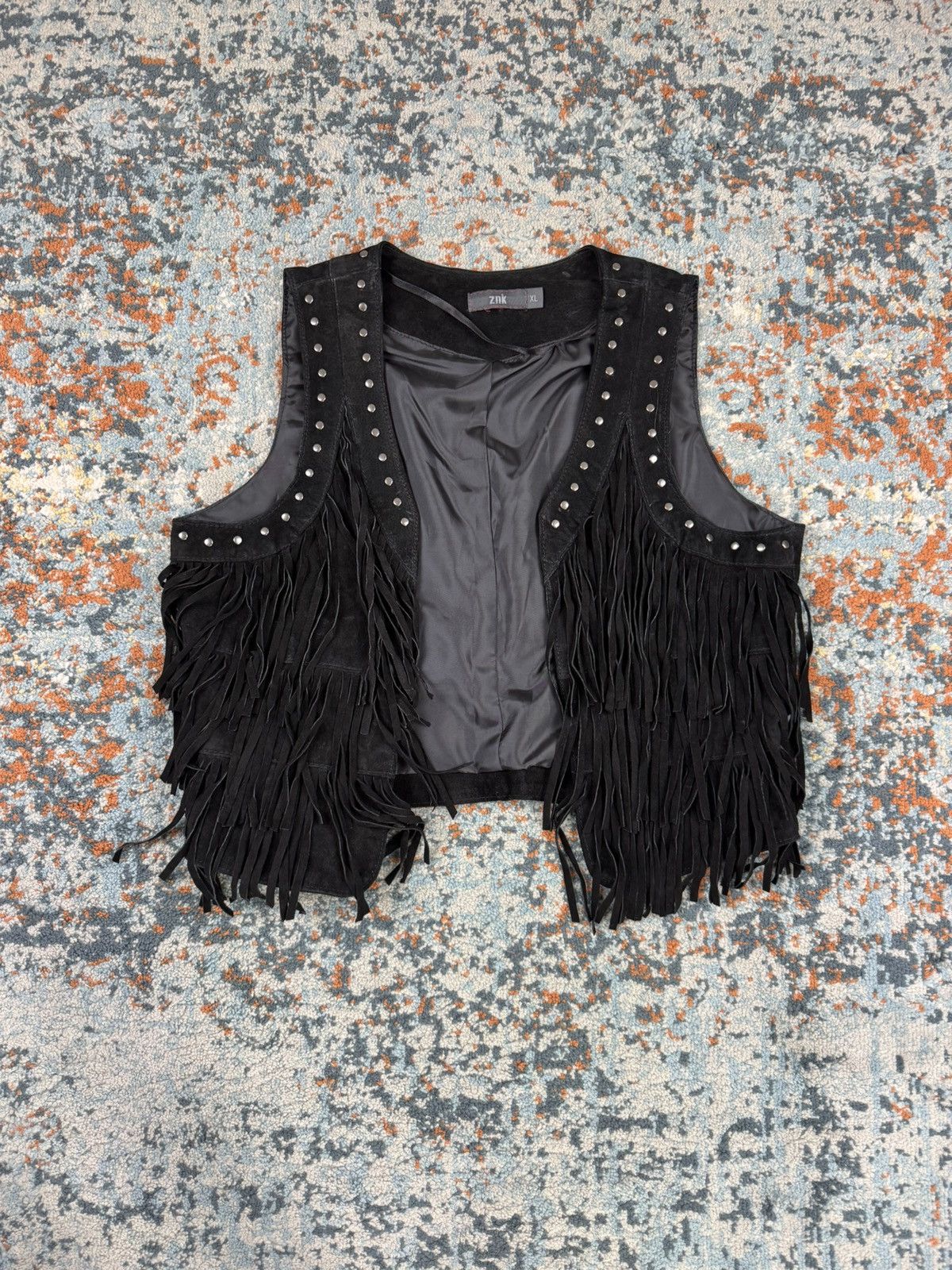 Cowboy Equipment × Leather × Vintage Vintage Y2K Real Leather fringes vest Cowboy western style Size ONE SIZE - 1 Thumbnail