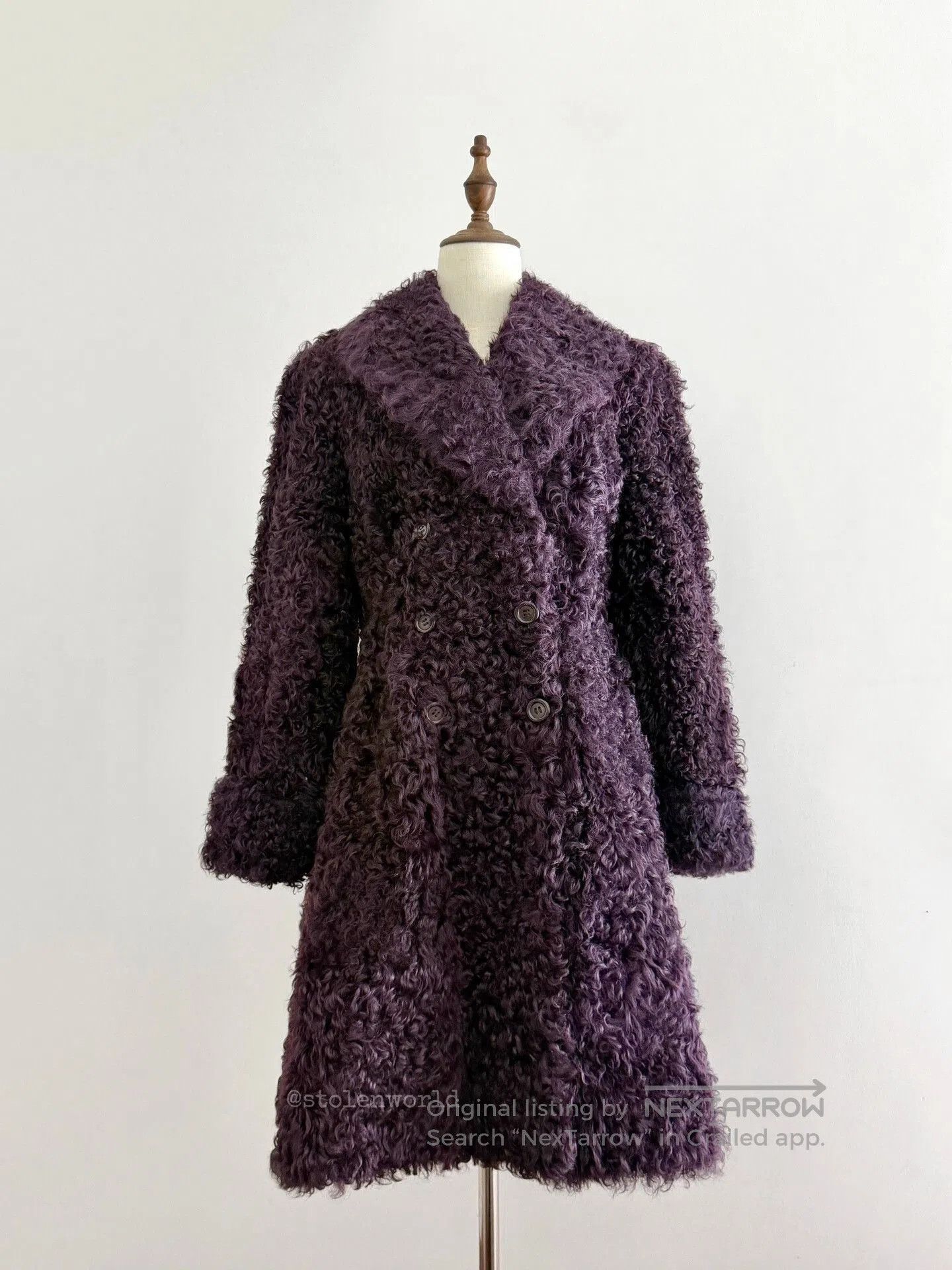 Kenzo dark purple floral fur coat. Size M / US 6-8 / IT 42-44 - 1 Thumbnail