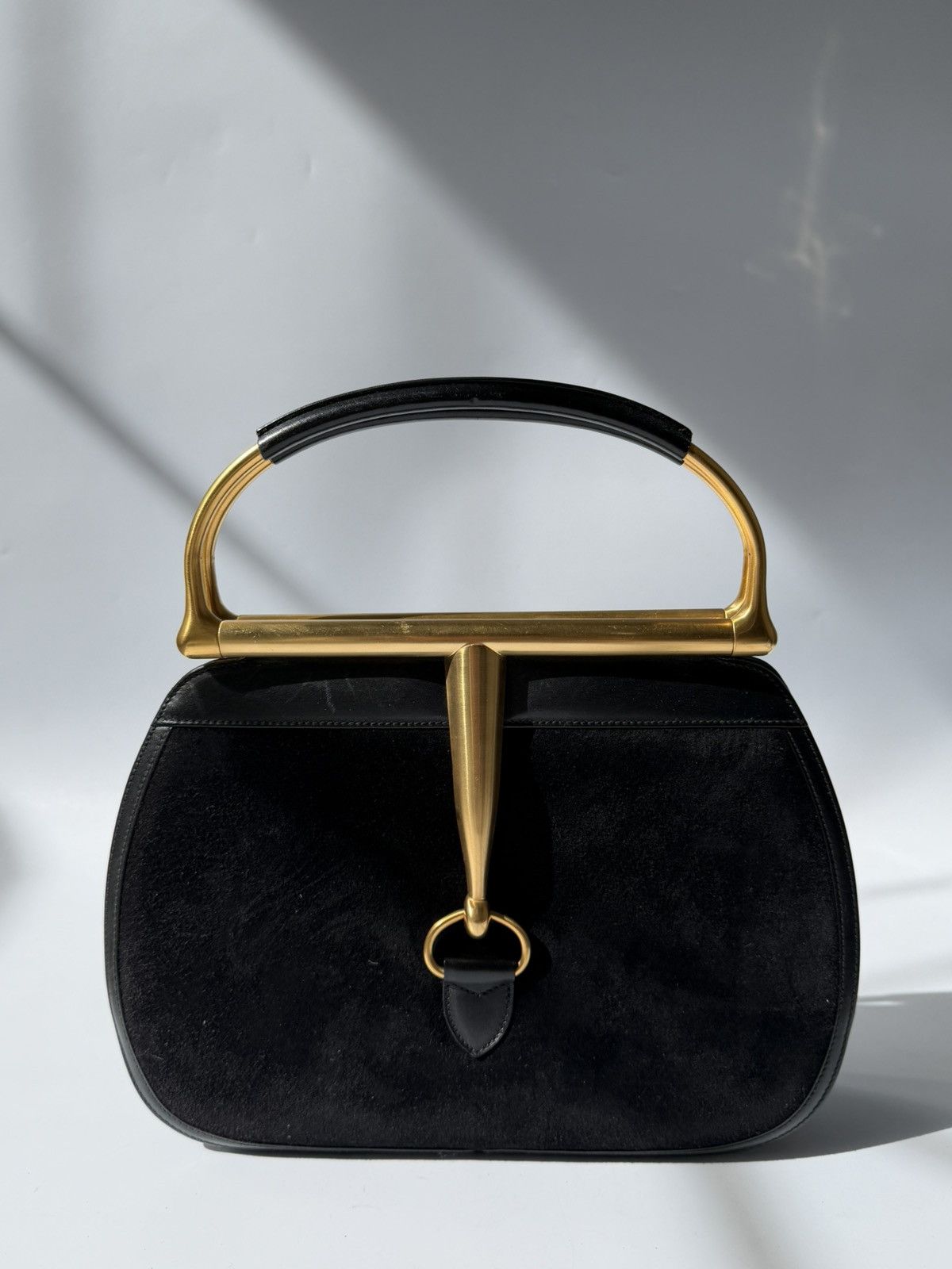 Gucci Rare Gucci Tom Ford 2000s Snaffle Horsebit Suede Leather Bag Size ONE SIZE - 2 Thumbnail