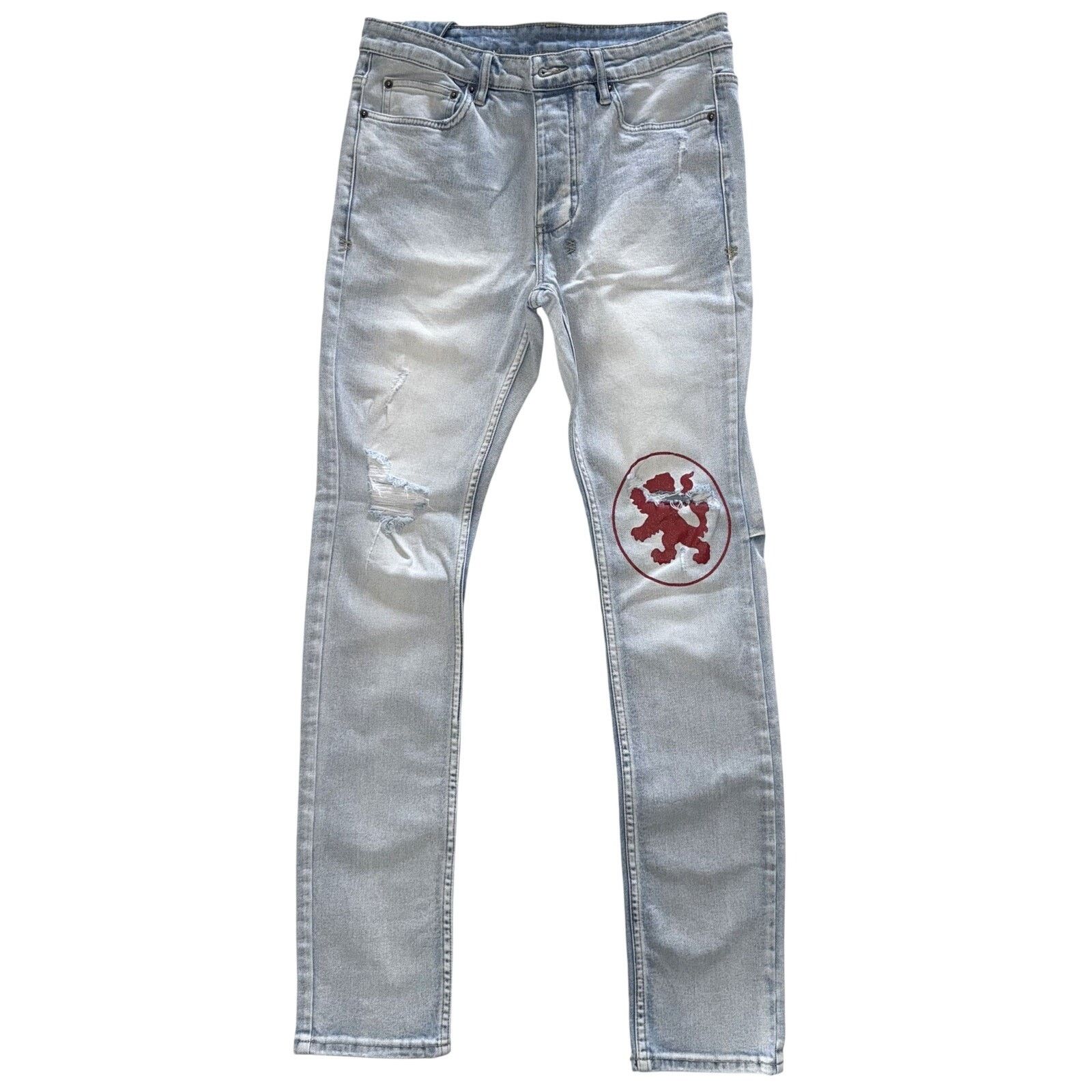 Ksubi Ksubi Chitch Lion Slim Tapered Fit Distressed Jeans Size US 31 - 1 Thumbnail