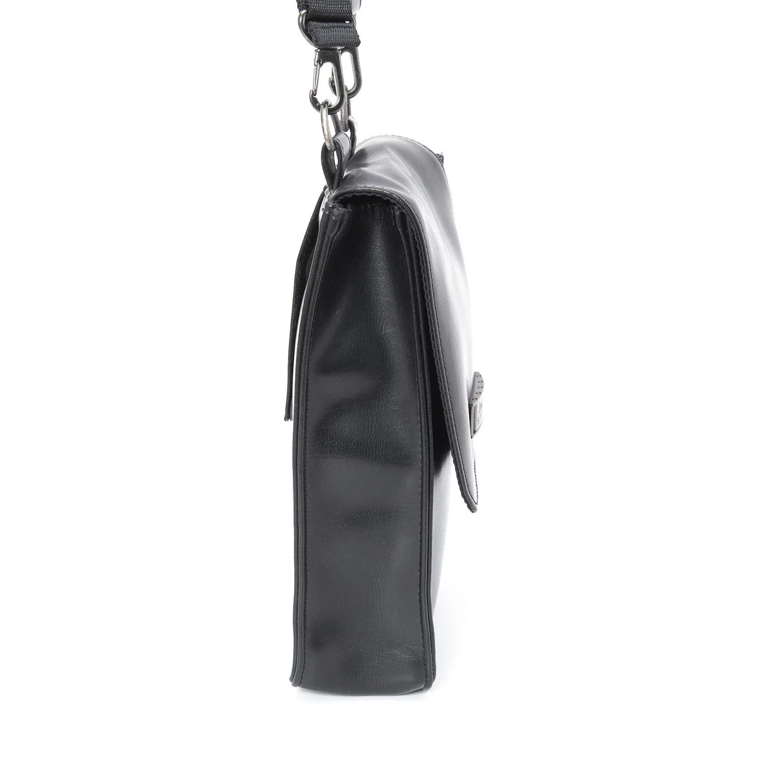 Jean Paul Gaultier Faux Leather Metal Plate Shoulder Bag in Black Size ONE SIZE - 6 Thumbnail
