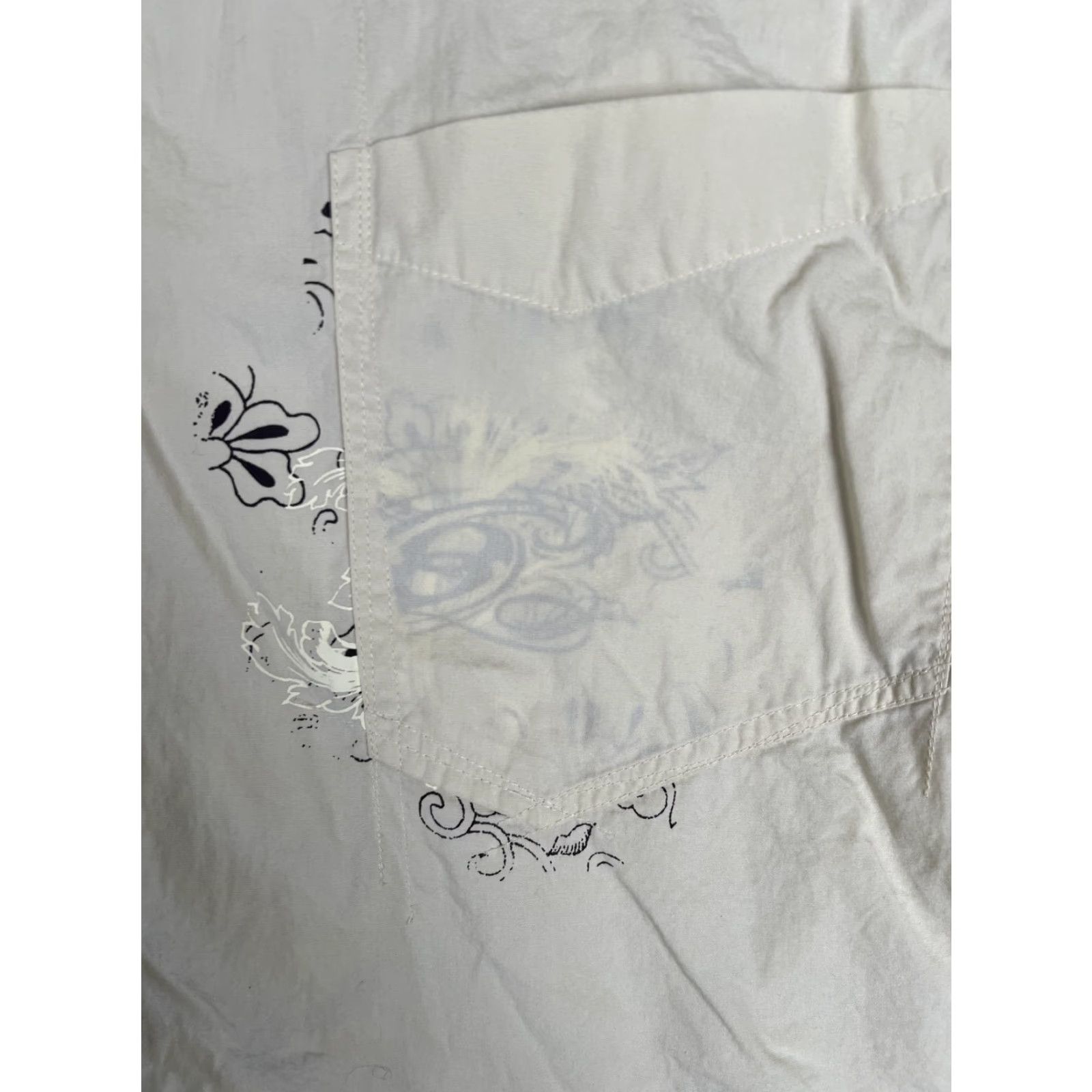 Anchor Blue VINTAGE Anchor Blue Shirt Mens XL Beige Short Sleeve Button Floral Y2K READ Size US XL / EU 56 / 4 - 2 Thumbnail