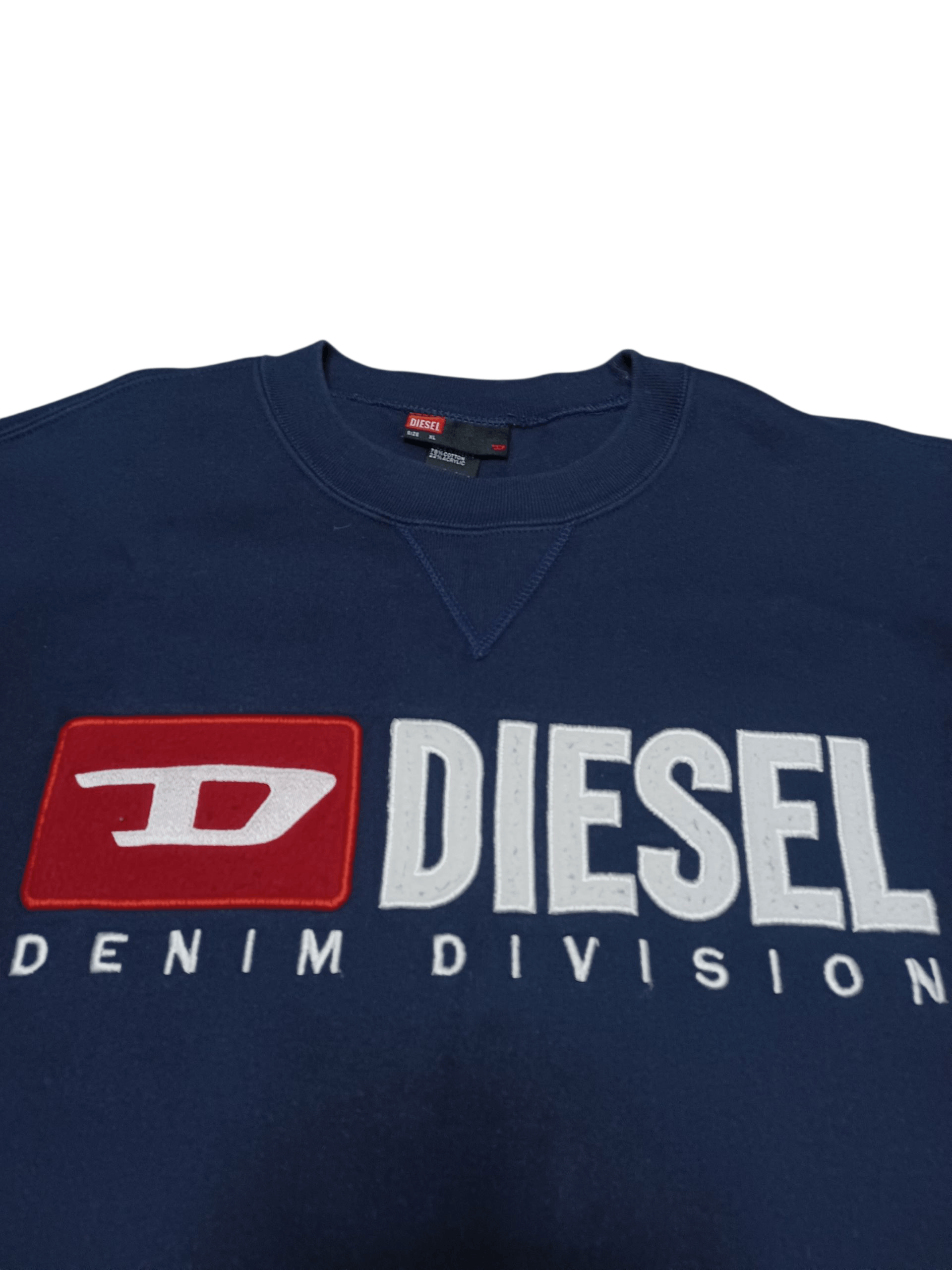 Diesel DIESEL VINTAGE BIG LOGO EMBROIDERED SWEATSHIRT Size US XL / EU 56 / 4 - 2 Thumbnail