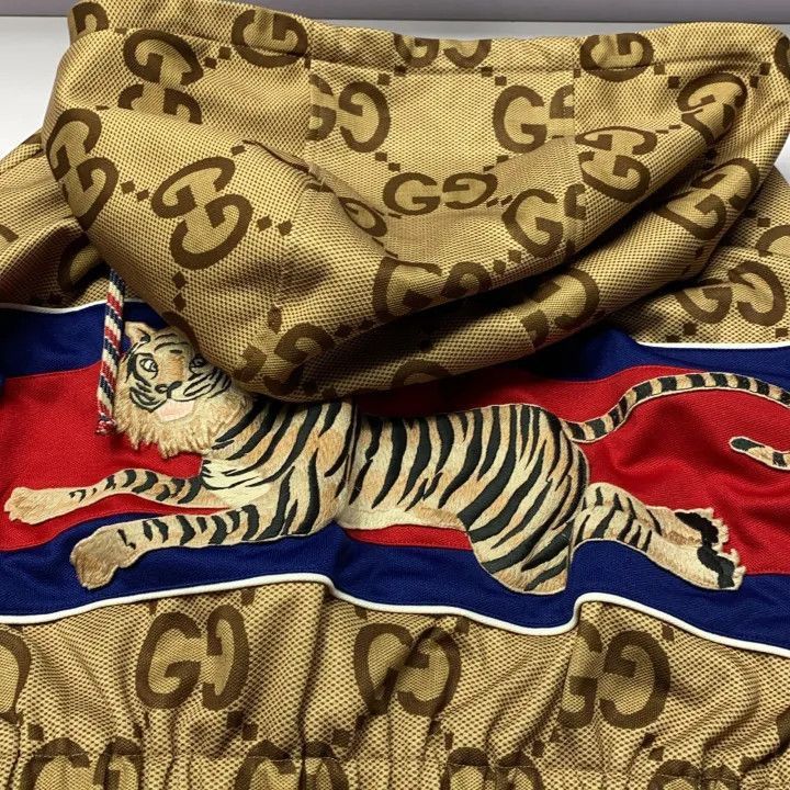 Gucci Gucci SS22 Tiger Print Cropped Hoodie-2507 Size M / US 6-8 / IT 42-44 - 1 Thumbnail