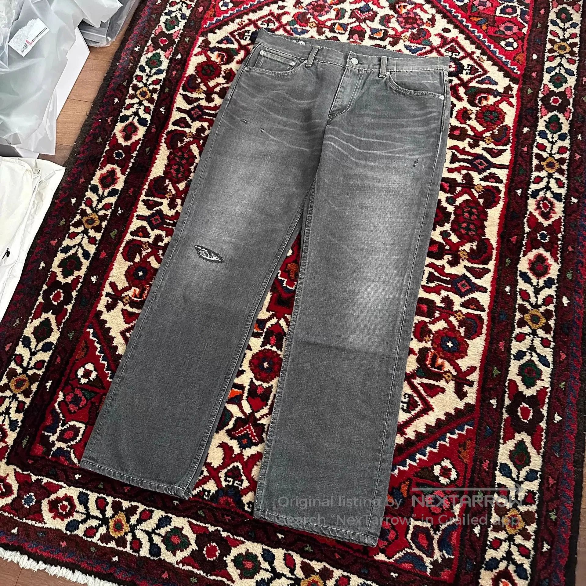 Visvim Gray Distressed Denim Pants Size 34. Size US 34 / EU 50 - 5 Thumbnail