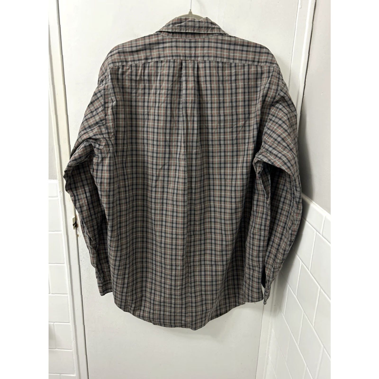 Ralph Lauren VTG Ralph Lauren Shirt Mens L Brown Gray Classic Fit Button Down Red Pony L/S Size US L / EU 52-54 / 3 - 7 Thumbnail