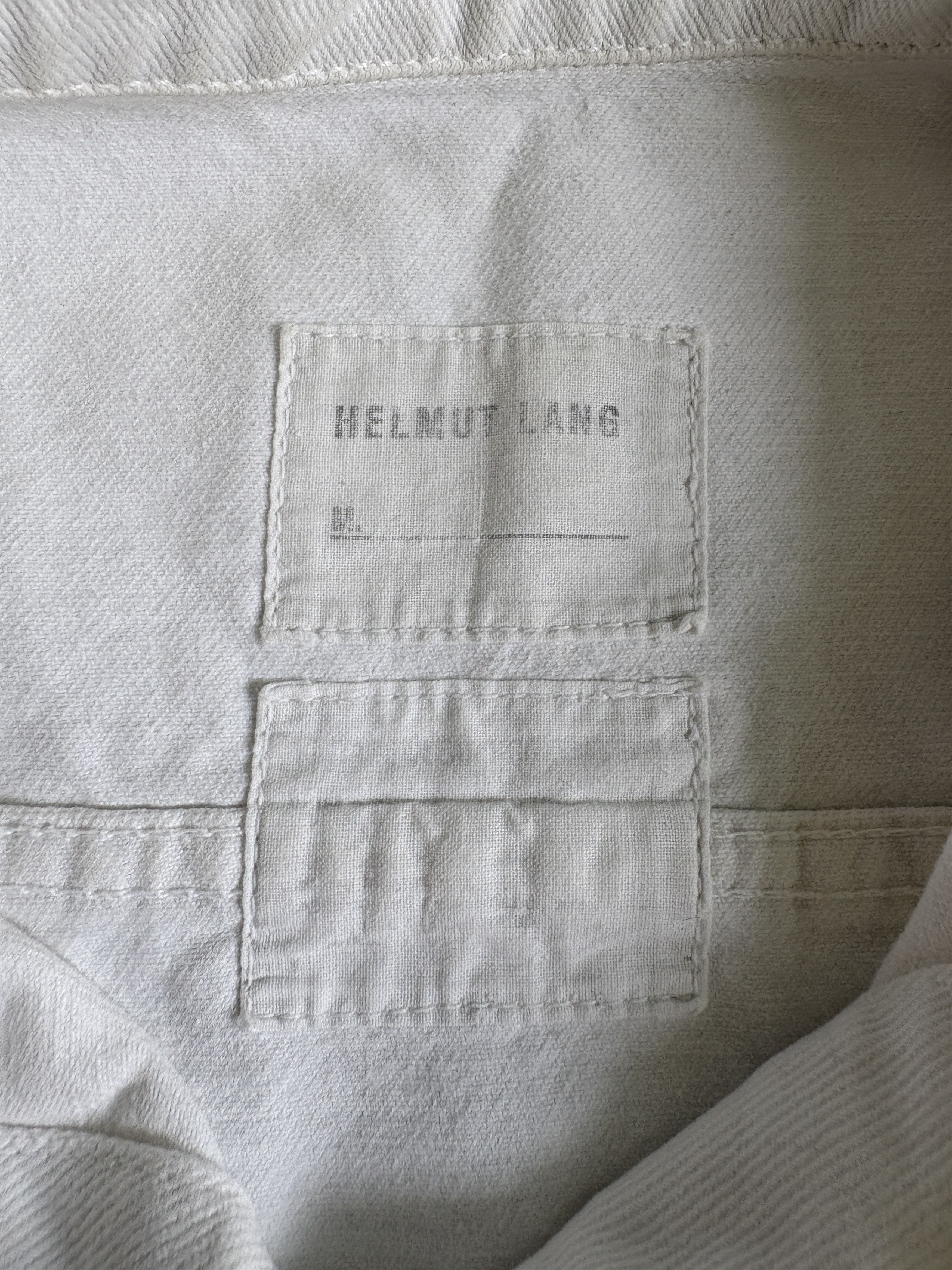 Helmut Lang HELMUT LANG Vintage White Denim Jacket Size US S / EU 44-46 / 1 - 4 Thumbnail