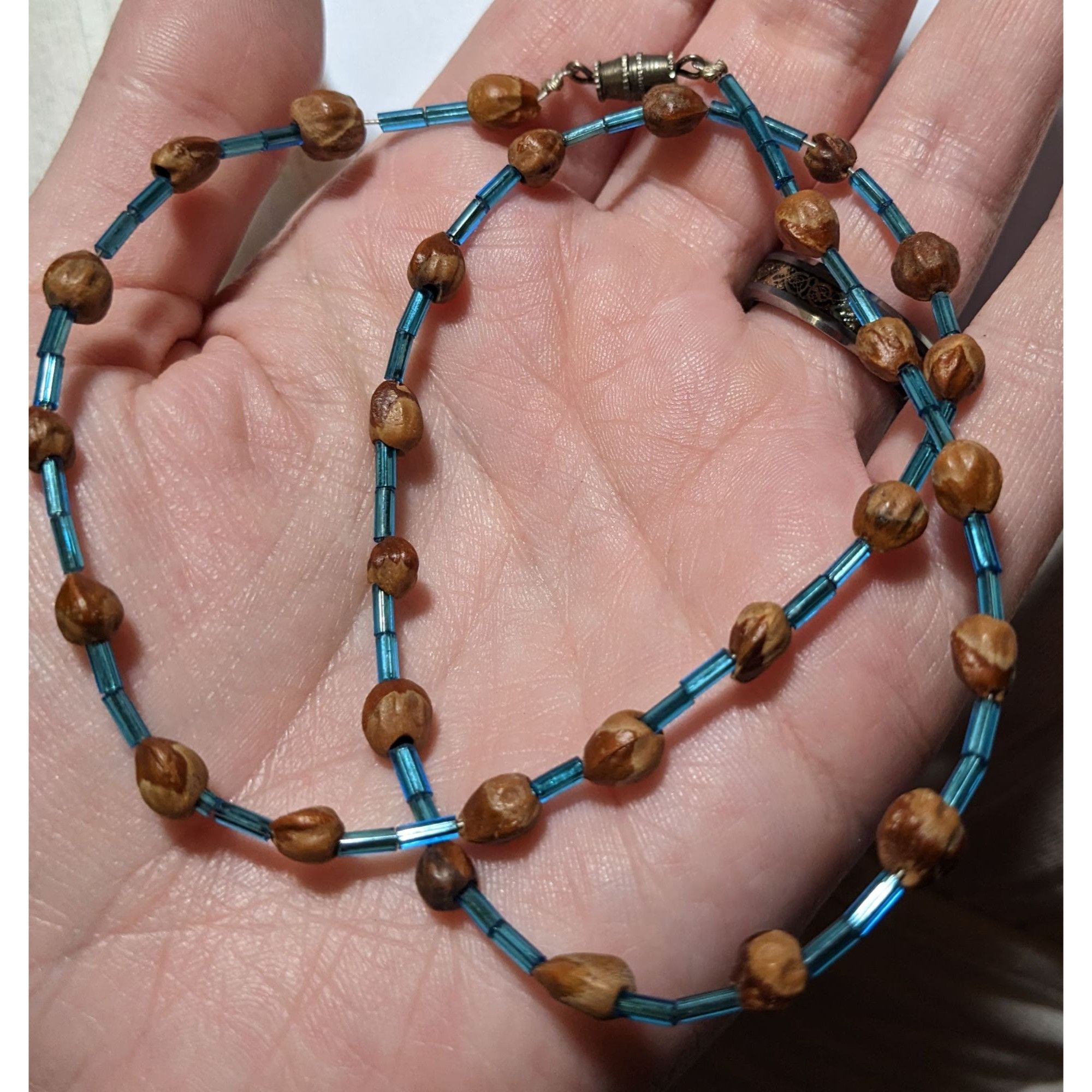 Other Casual Hippie Blue And Brown Seed Beaded Necklace Size ONE SIZE - 7 Thumbnail