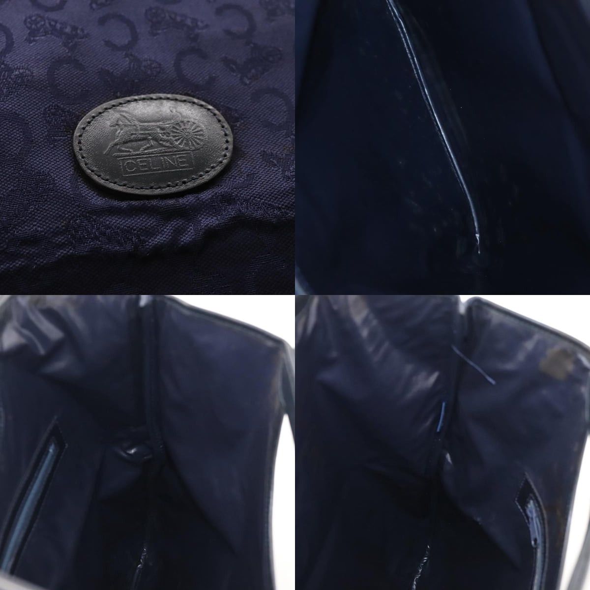 Celine CELINE C Sulky Hand Bag Canvas Navy Size ONE SIZE - 11 Thumbnail