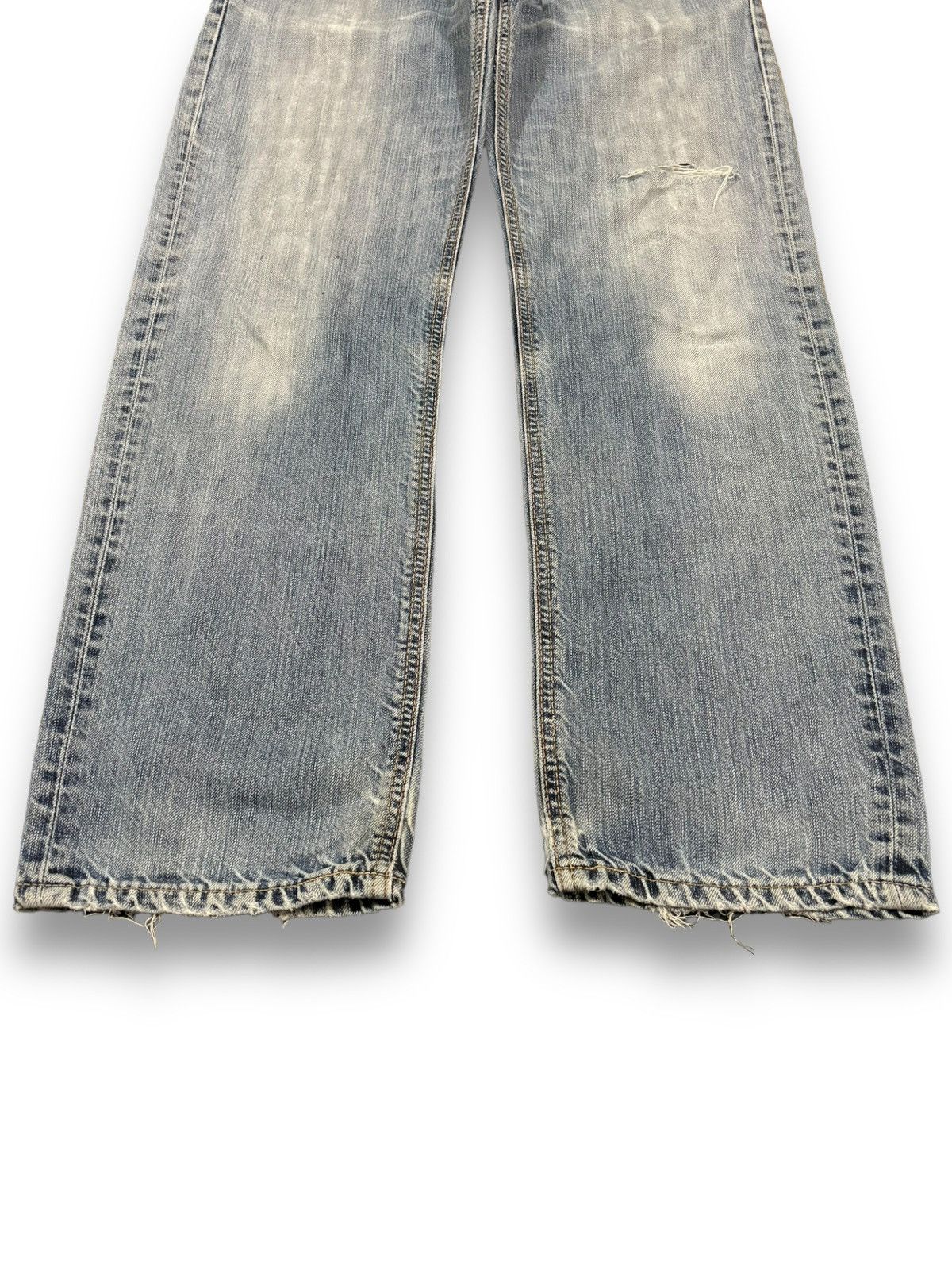 Edwin Vintage Edwin 503 Premium Blue Wash Distressed Grunge Jeans Size US 30 / EU 46 - 7 Thumbnail