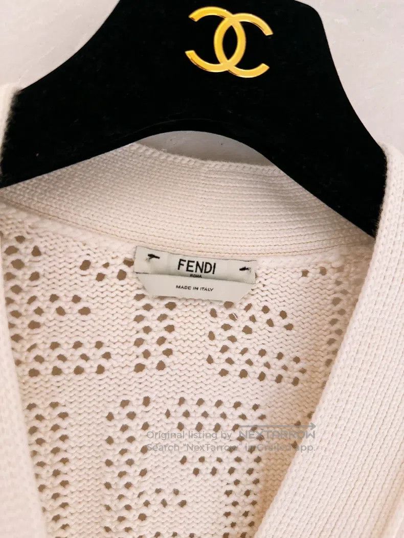 Fendi Fendi FF Logo Cut-Out Knit Cardigan Jacket Size XXS / US 00 / IT 34 - 8 Thumbnail
