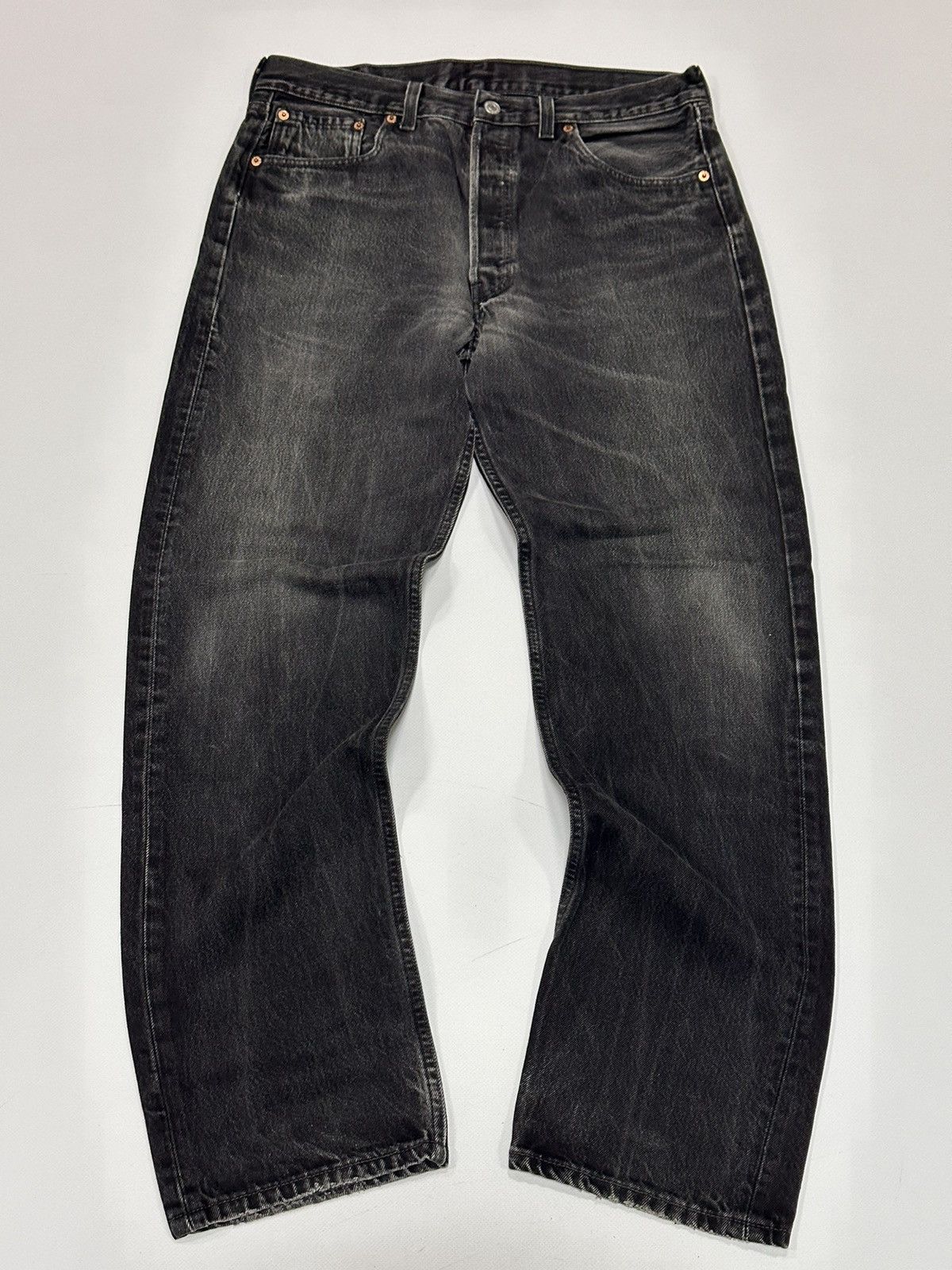 パンツ 00s Levi's y2k black grunge denim jeans 00s LEVI'S black paint denim punk y2k