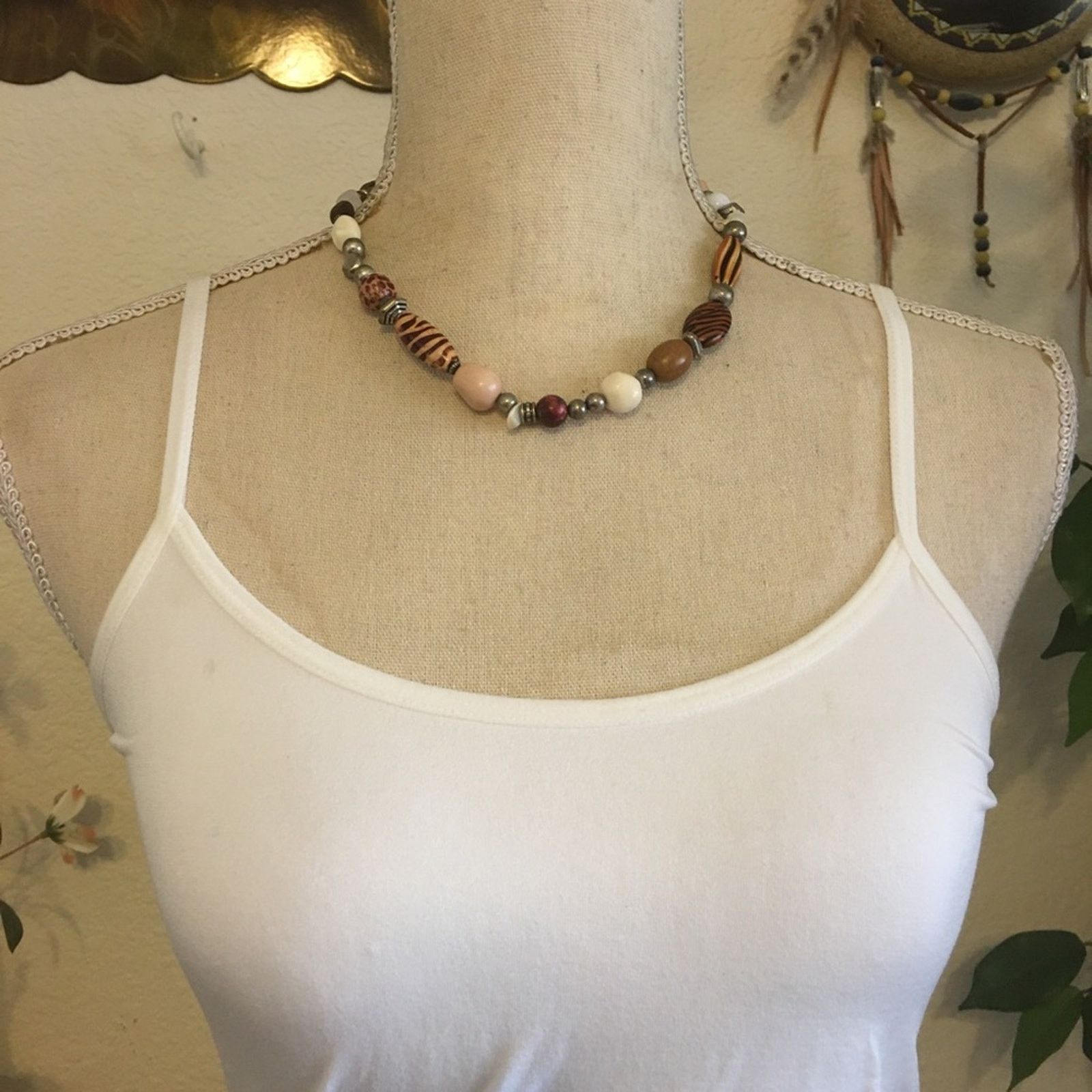 Jewelry Animal print theme multi material bead necklace Size ONE SIZE - 3 Thumbnail