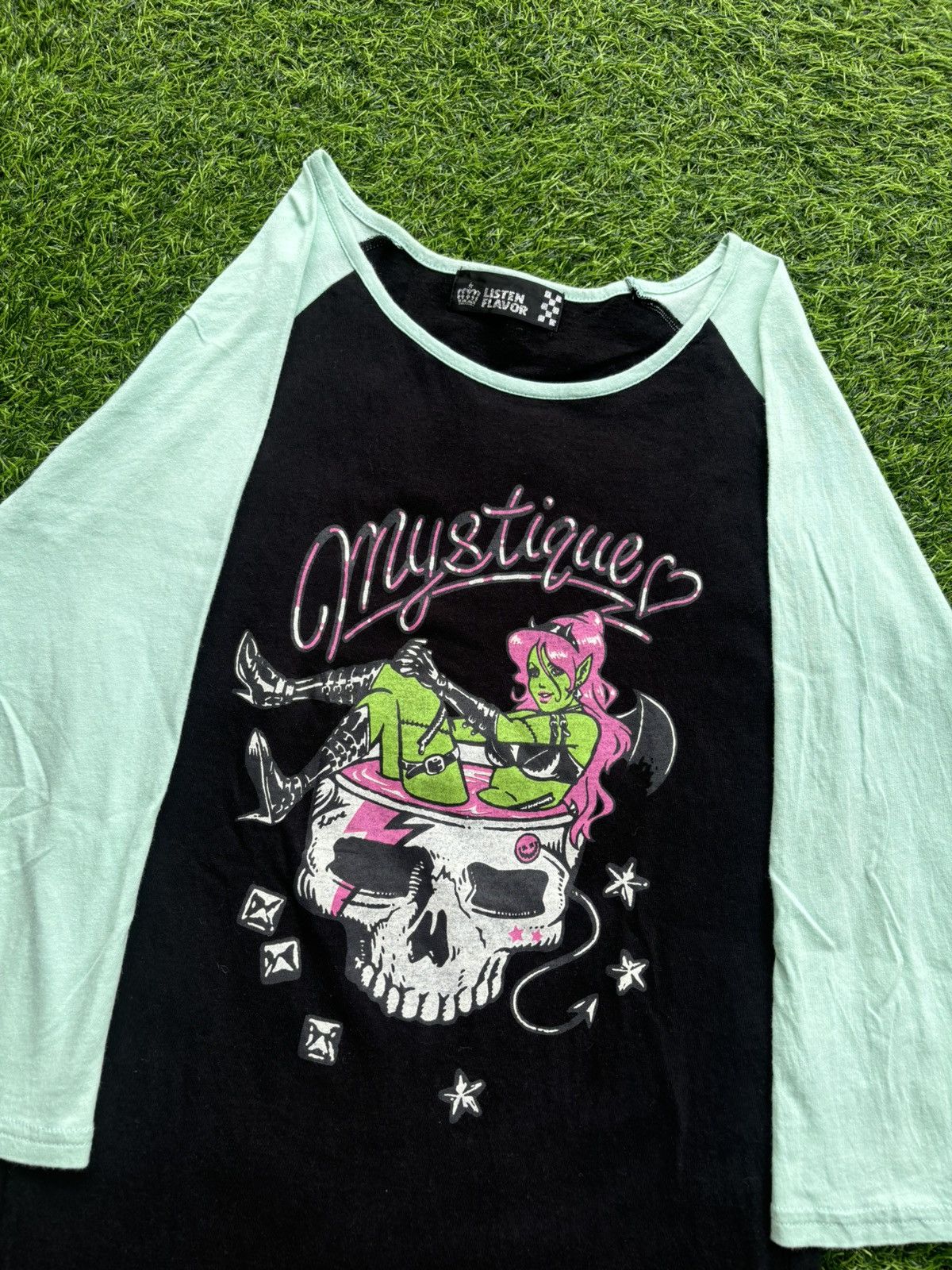 Hysteric Glamour Y2k Listen Flavor Skull Punk Style Raglan Size US S / EU 44-46 / 1 - 5 Thumbnail