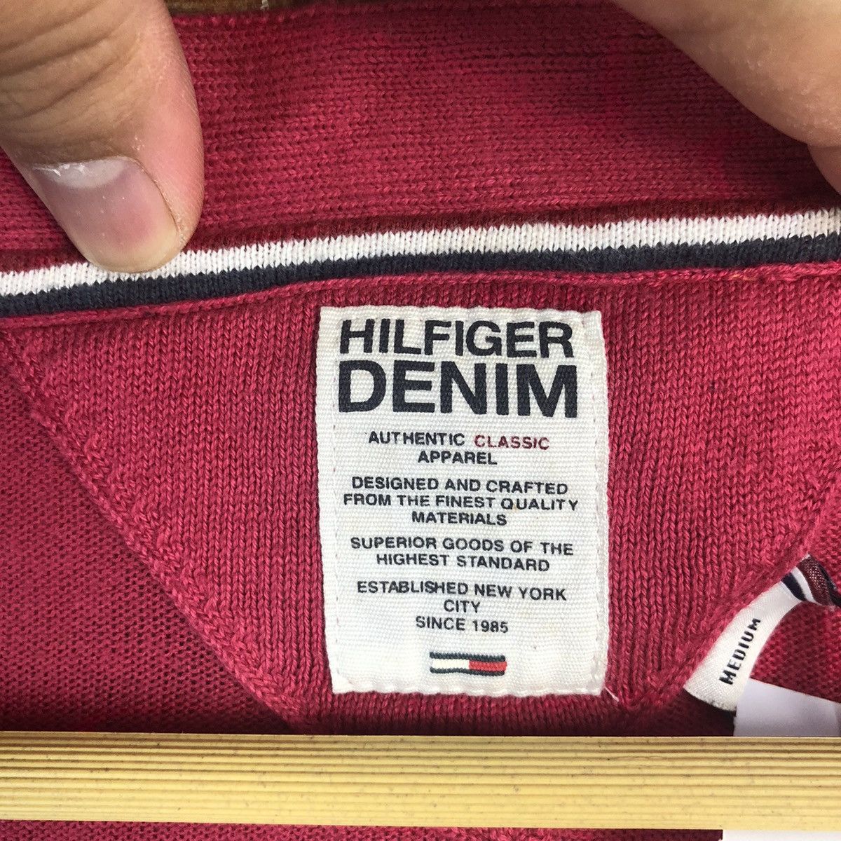 Tommy Hilfiger Hilfiger Denim Pink Cardigan Knitwear #A1876 Size M / US 6-8 / IT 42-44 - 9 Thumbnail