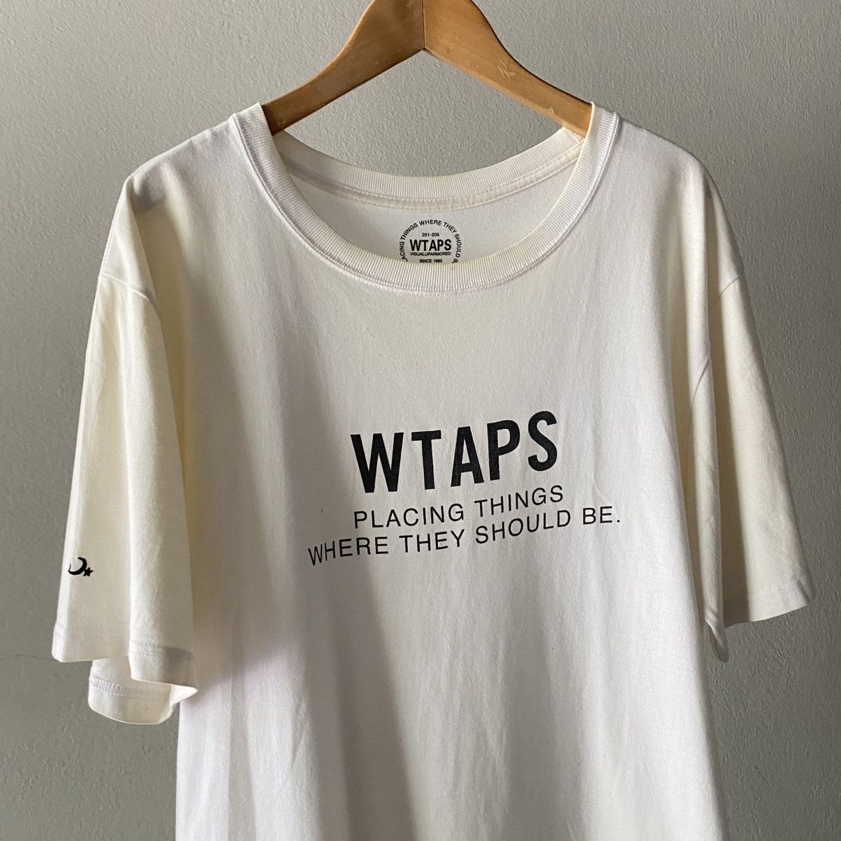 Wtaps WTAPS White Short-Sleeve Shirt with Black Logo Print Size US S / EU 44-46 / 1 - 9 Thumbnail