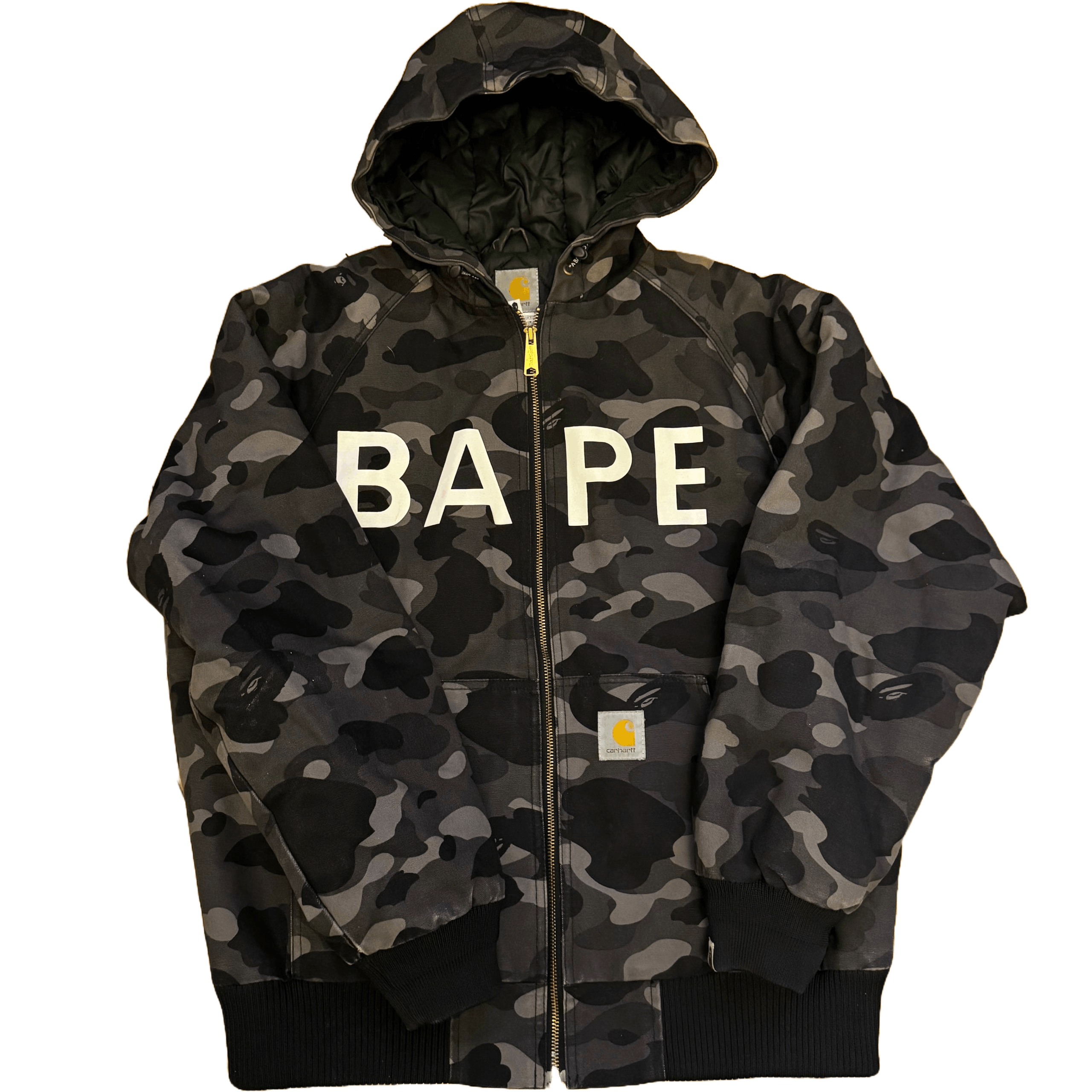 image of Bape x Carhartt Jacket in Black, Men's (Size Large)