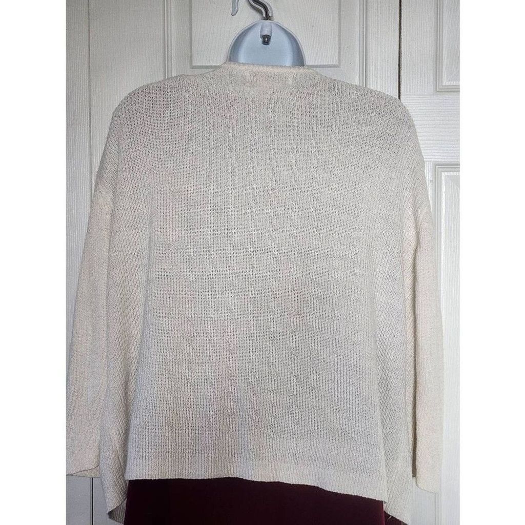 Other Sag Harbor White Fuzzy Cardigan Size XL / US 12-14 / IT 48-50 - 4 Thumbnail