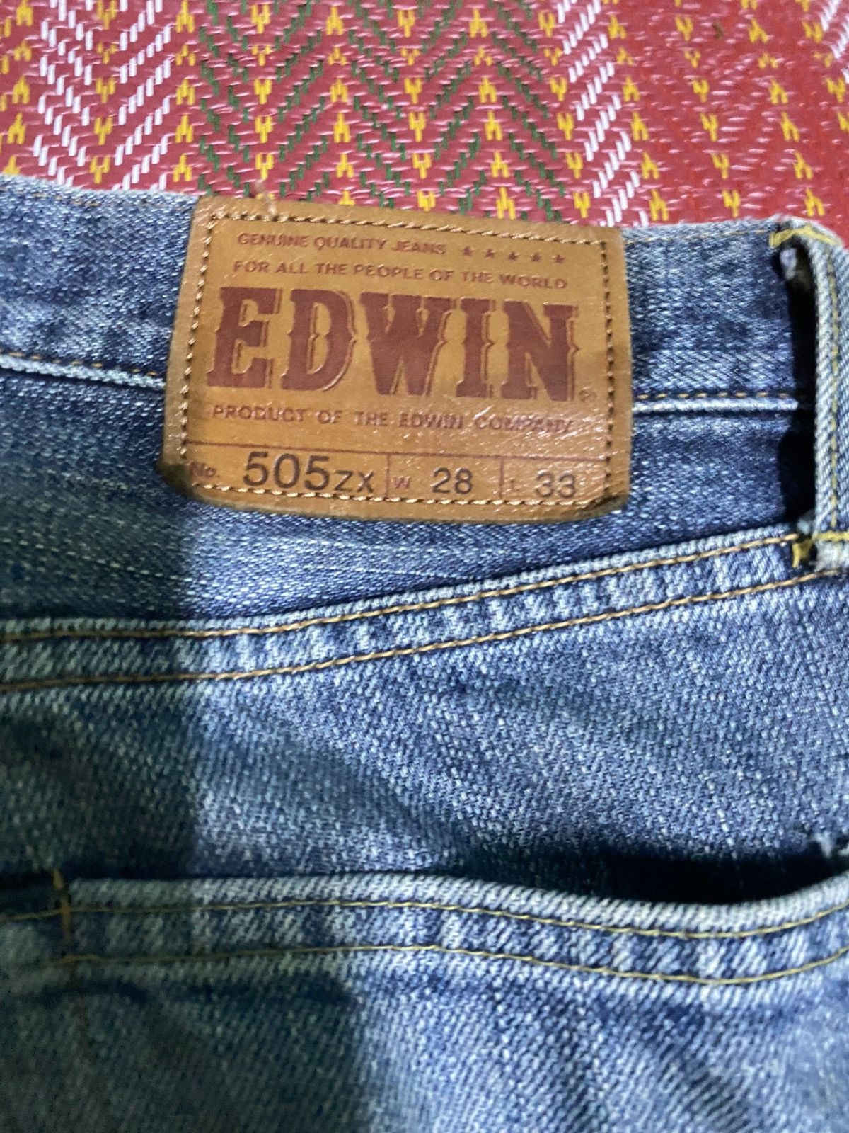Edwin VINTAGE EDWIN 505 ORANGE TAB 90s Size US 28 / EU 44 - 4 Thumbnail