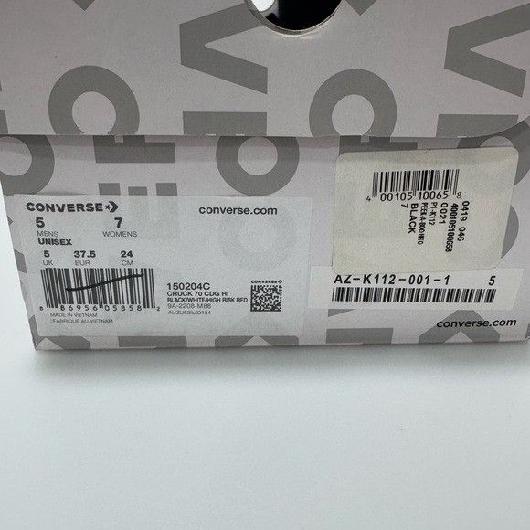 Converse Converse X Comme Des Garcons PLAY Chuck Taylor All Star Hi B Size US 5 / EU 37 - 7 Thumbnail