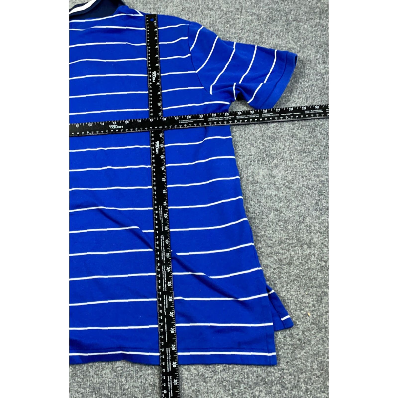 Polo Ralph Lauren Polo Ralph Lauren Blue White Striped Polo Shirt Adult XL Embroidered Crest Casual 90s Mens Size US XL / EU 56 / 4 - 3 Thumbnail
