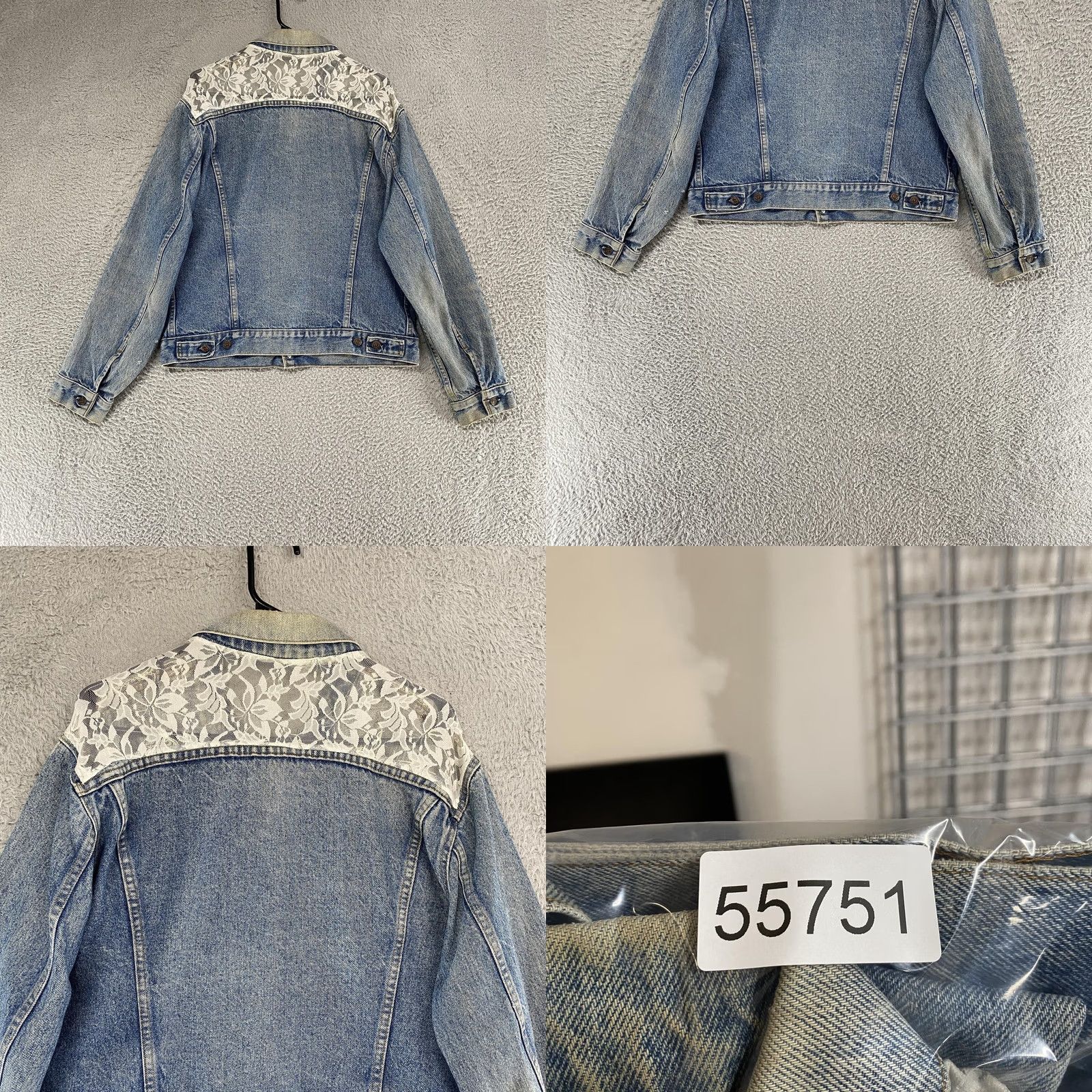 Levi's VINTAGE Levi's Denim Jacket Jacket S Blue Floral Lace Buttons Collared Short Sleeve Women Vintage 70s Made in USA Mens Womens Girls Boys Size S / US 4 / IT 40 - 8 Thumbnail