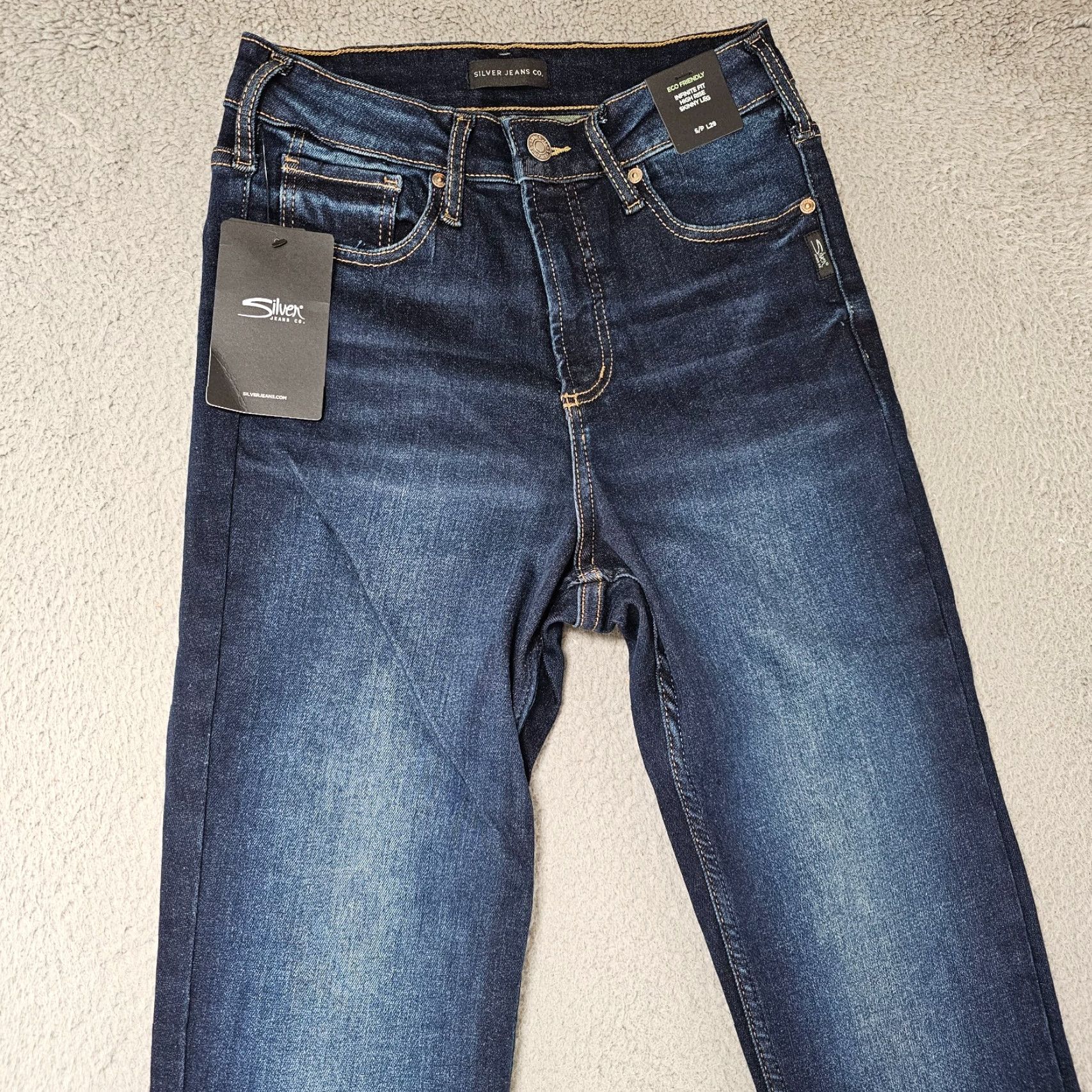 Silver Jeans Co. Silver Jeans Womens Small 29" Infinite Fit High Rise Skinny Leg Stretch Cotton Size 28" / US 6 / IT 42 - 3 Thumbnail
