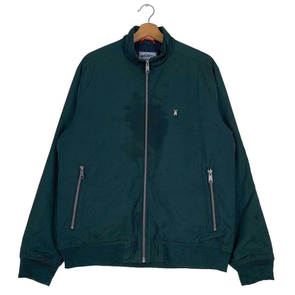 Macbeth MACBETH Green Bomber Jacket #0383-C18 Size US M / EU 48-50 / 2 - 1 Thumbnail