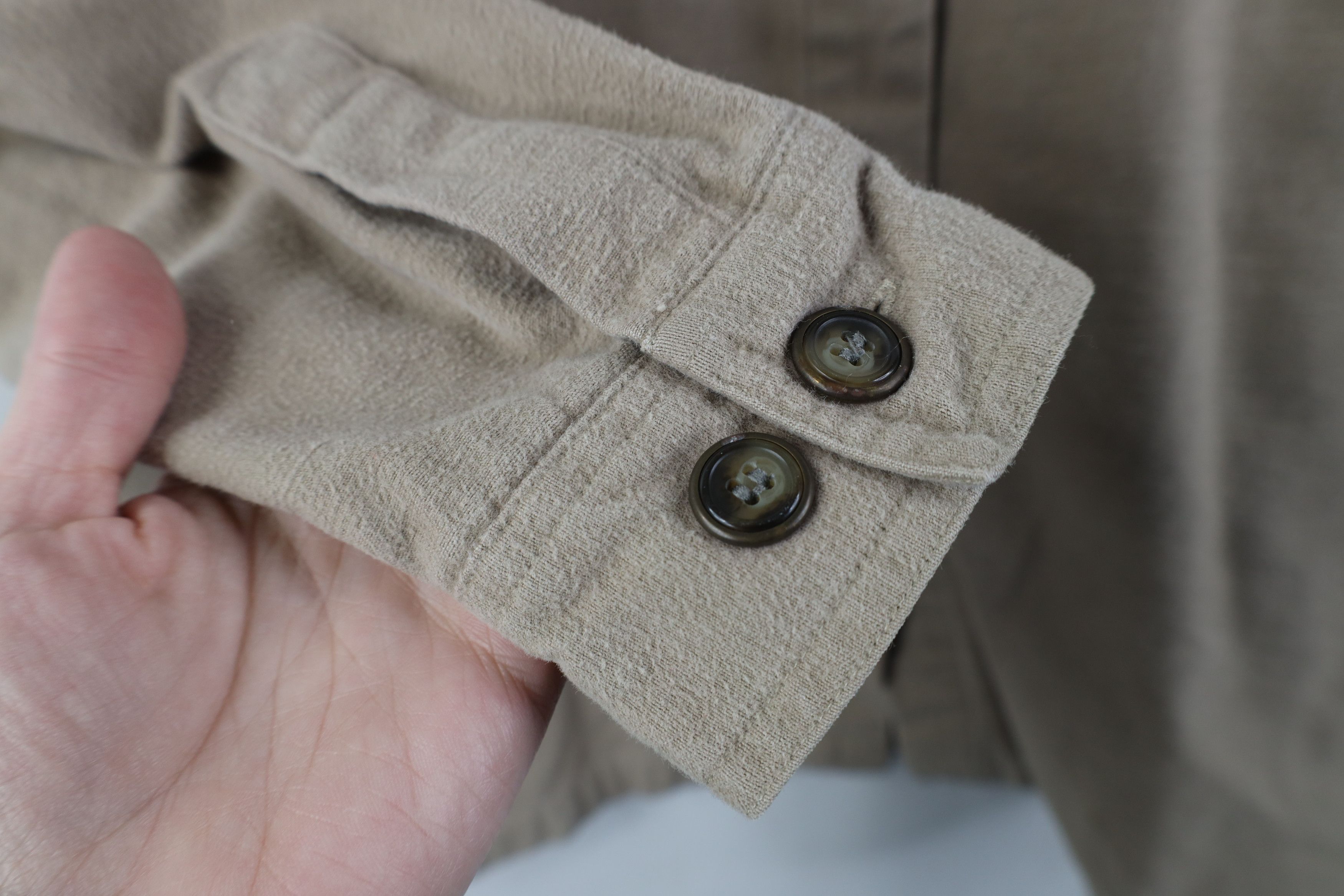 Vintage Vintage 90s Streetwear Chamois Cloth Button Shirt Size L / US 10 / IT 46 - 5 Thumbnail