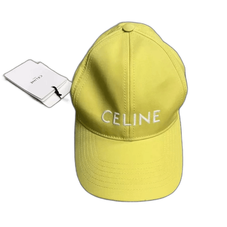 Celine Celine Yellow Embroidered Cotton Cap Size ONE SIZE - 1 Thumbnail