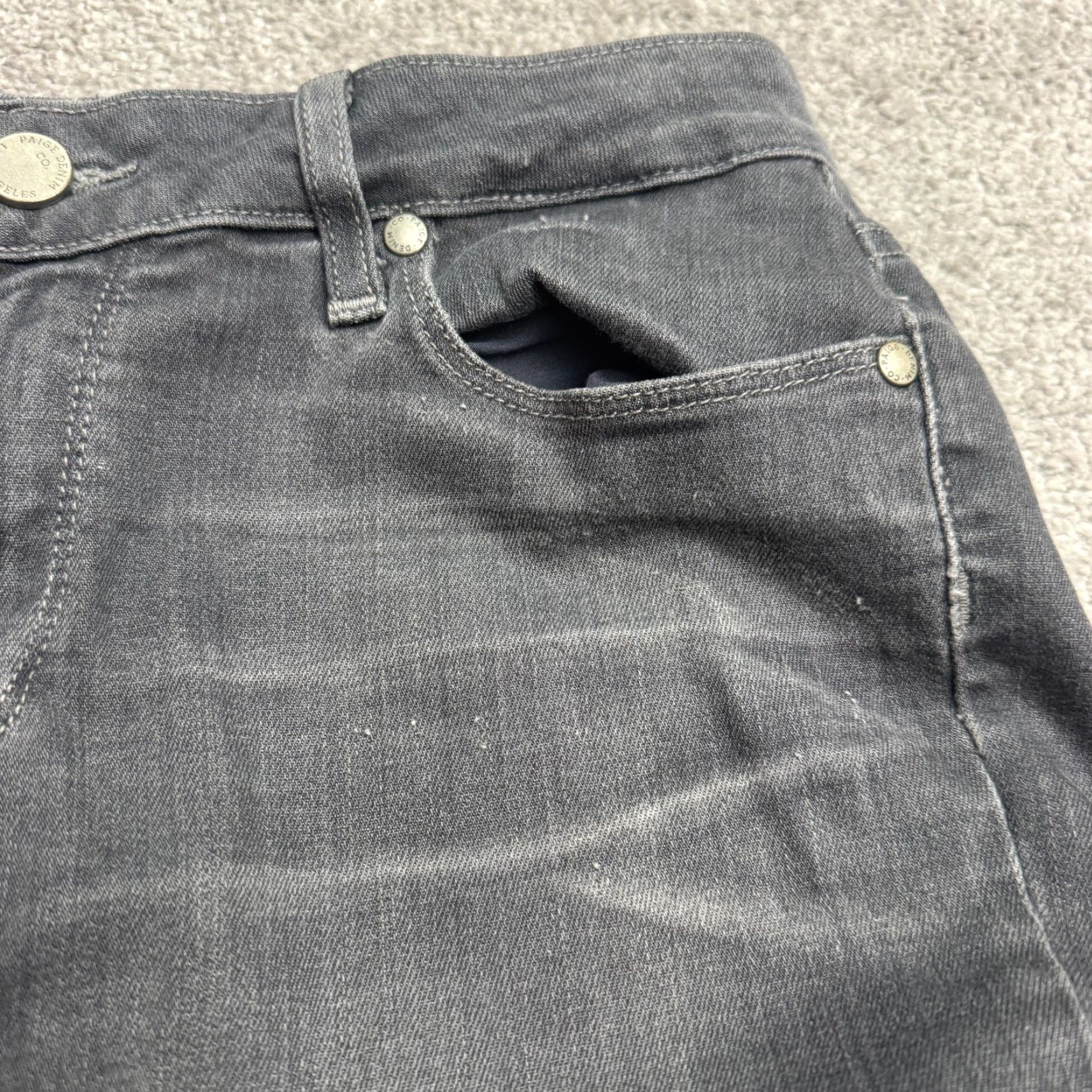Paige Paige Verdugo Ankle Jeans Women 32 Gray Mid Rise Skinny 28x27 Size 24" / US 00 / IT 34 - 6 Thumbnail