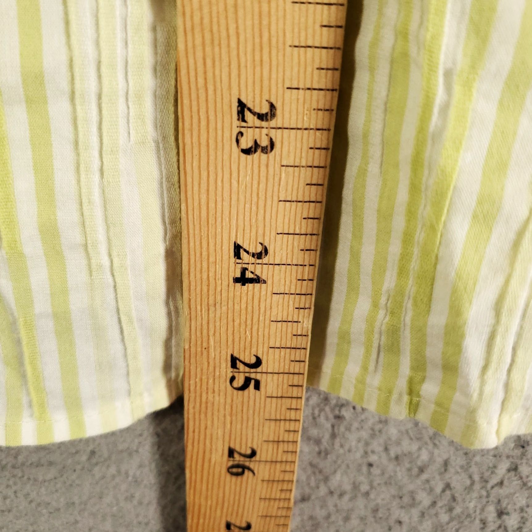 Coldwater Creek Coldwater Creek Women's Long Sleeve Button Up Shirt Casual Office Wear Large White Yellow Stripe Size L / US 10 / IT 46 - 3 Thumbnail
