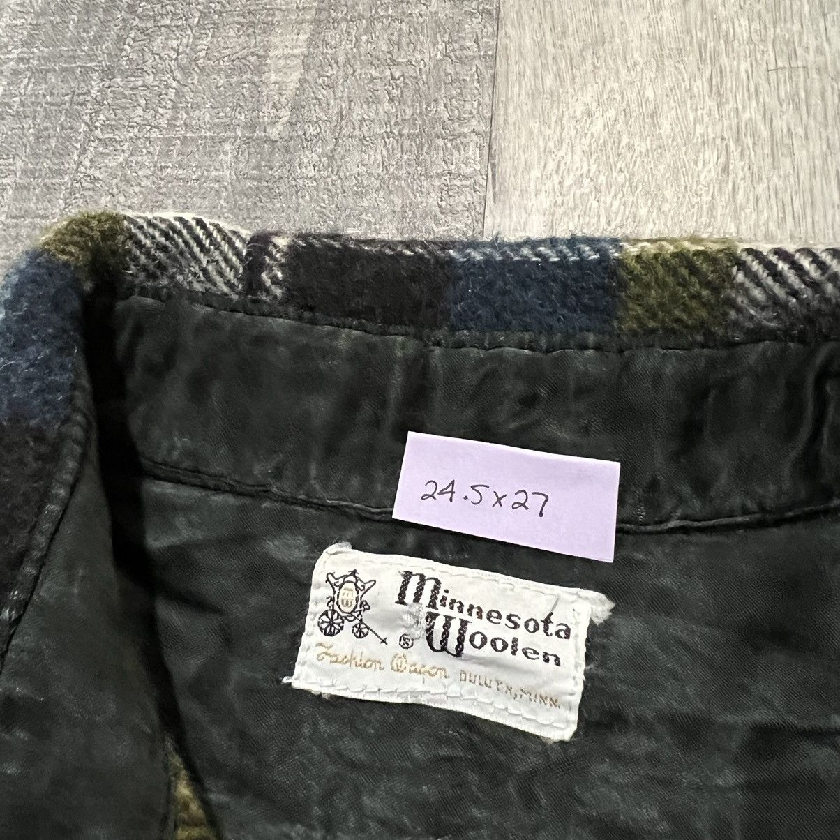 Vintage VTG Minnesota Woolen Mills 50s Plaid Wool Flannel Shirt Size US L / EU 52-54 / 3 - 4 Thumbnail