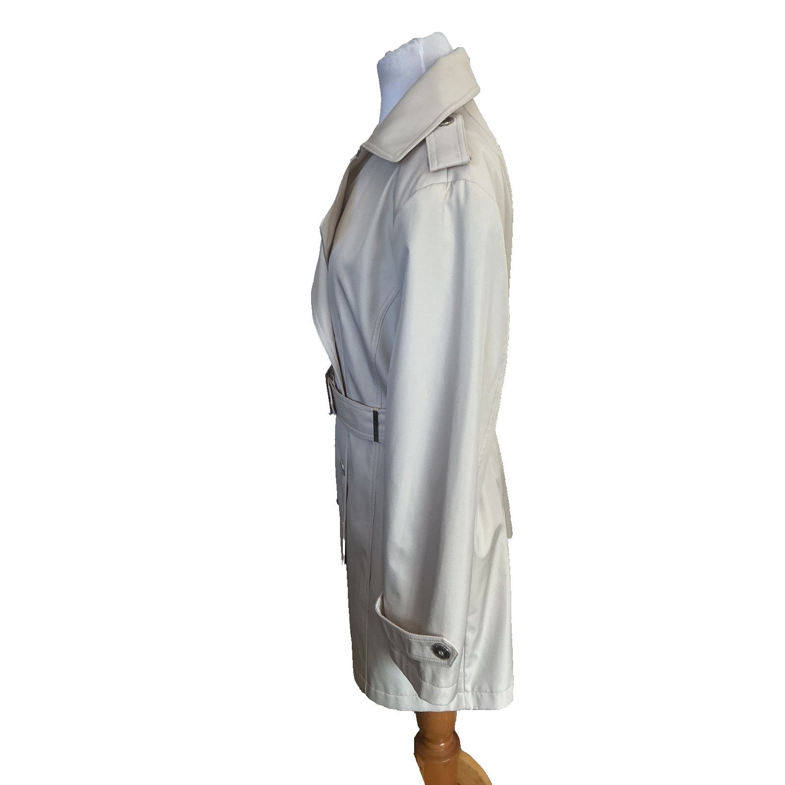 Calvin Klein CALVIN KLEIN DOUBLE BREASTED BELTED BEIGE RAIN COAT - NEW Size XL / US 12-14 / IT 48-50 - 3 Thumbnail