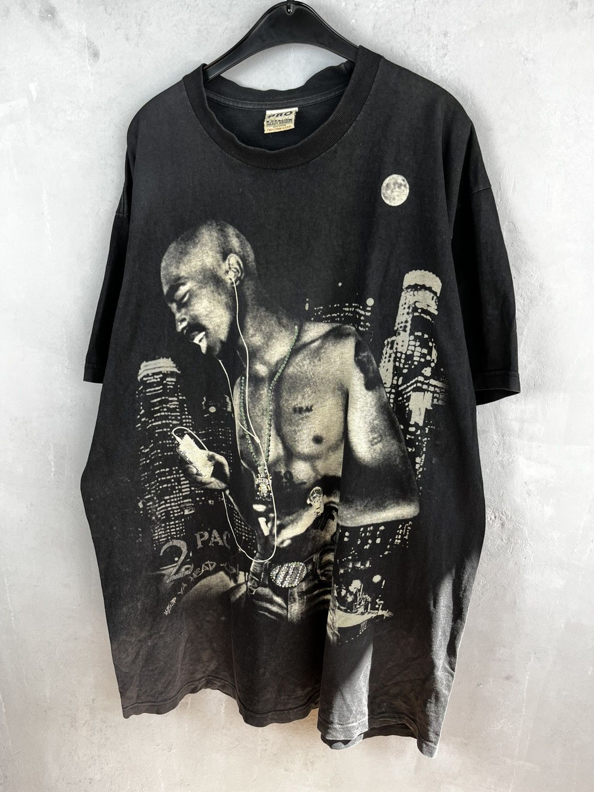 Rap Tees Vtg 2Pac T-Shirt SizexxxlTall Black Y2K Tupac Shakur Hip Hop Size US XXL / EU 58 / 5 - 1 Thumbnail
