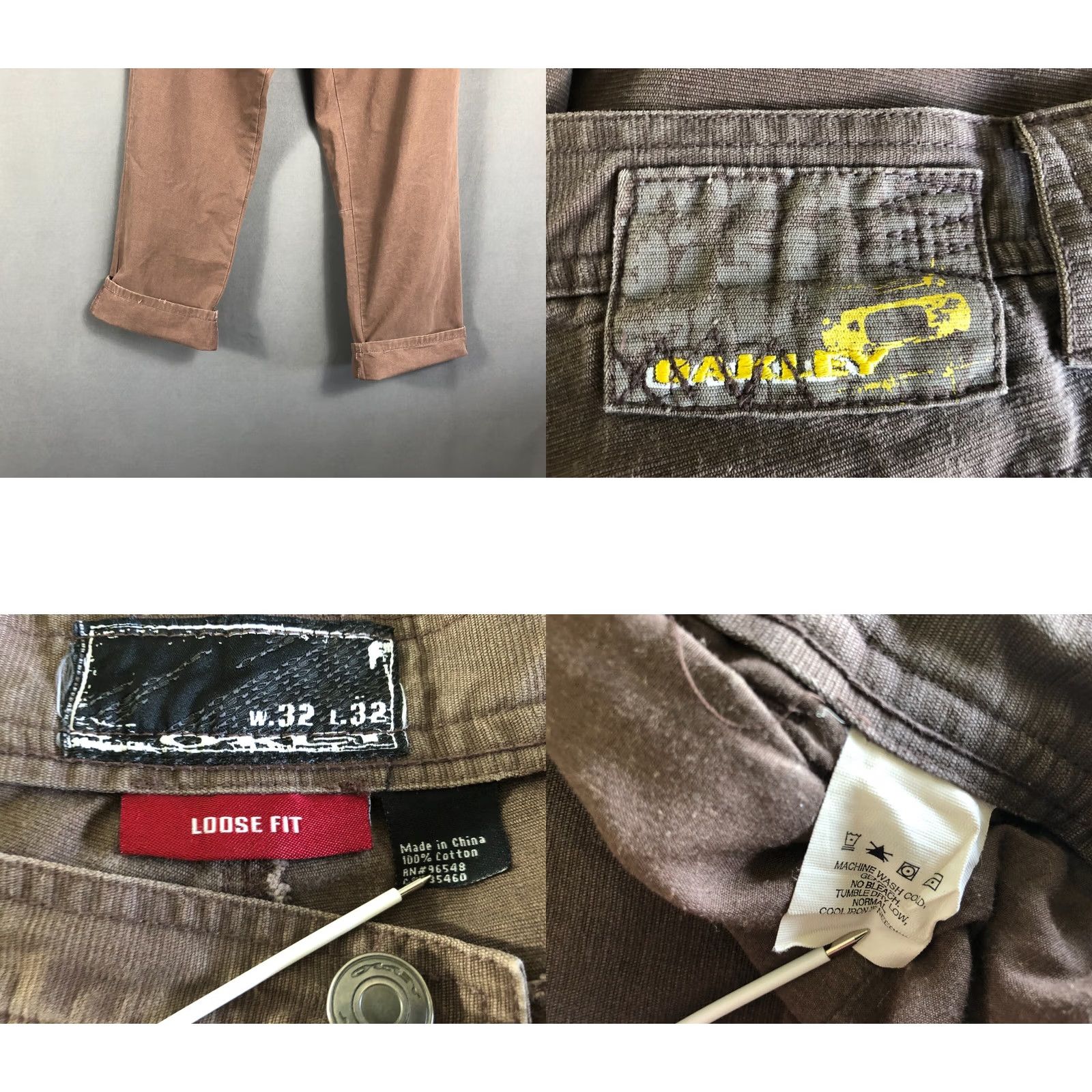 Oakley Oakley Pants Cotton Men W32 L32 Brown Straight Fit Chino Denim Vintage No Size US 32 / EU 48 - 8 Thumbnail