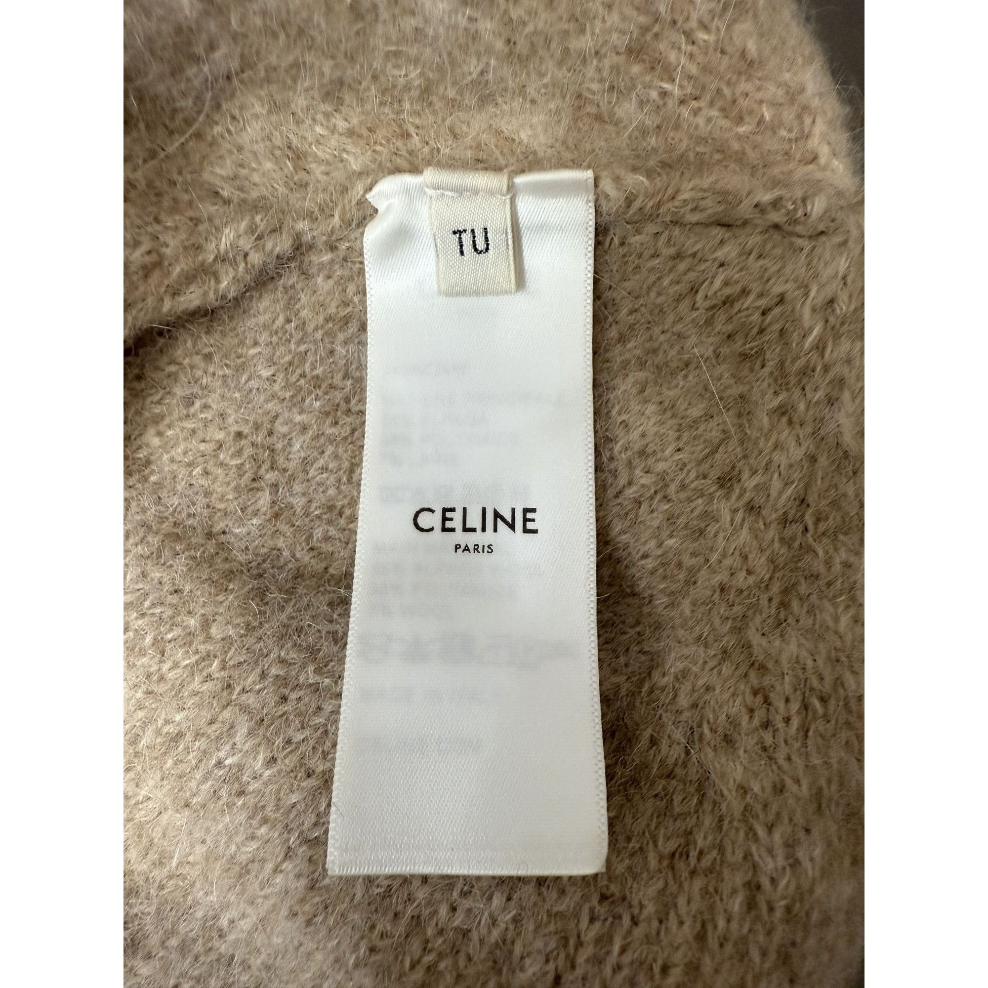 Celine Celine Beige Wool & Alpaca Blend Bucket Hat With Embroidered Size ONE SIZE - 7 Thumbnail