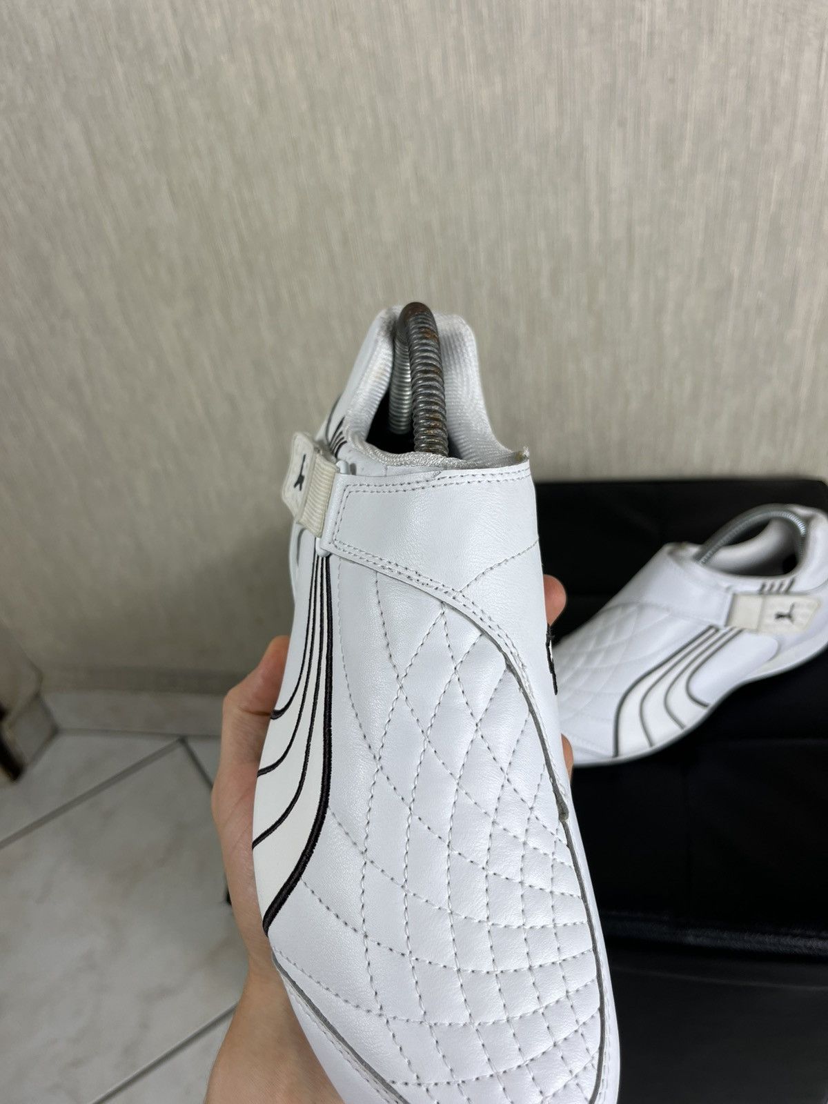Puma × Vintage Vintage Puma y2k velcro shoes leather sneakers speed cat low Size US 7 / EU 40 - 6 Thumbnail