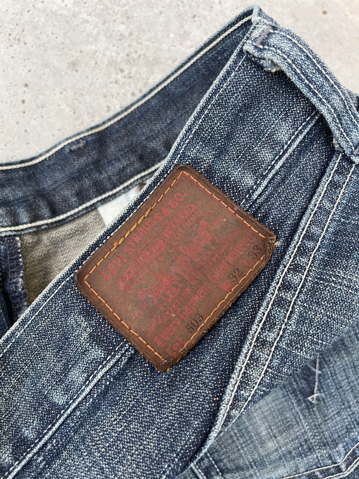 Levi's × Levi's Vintage Clothing × Vintage Levi’s 503 Vintage Y2K Faded Blue Denim Jeans Size US 32 / EU 48 - 8 Thumbnail