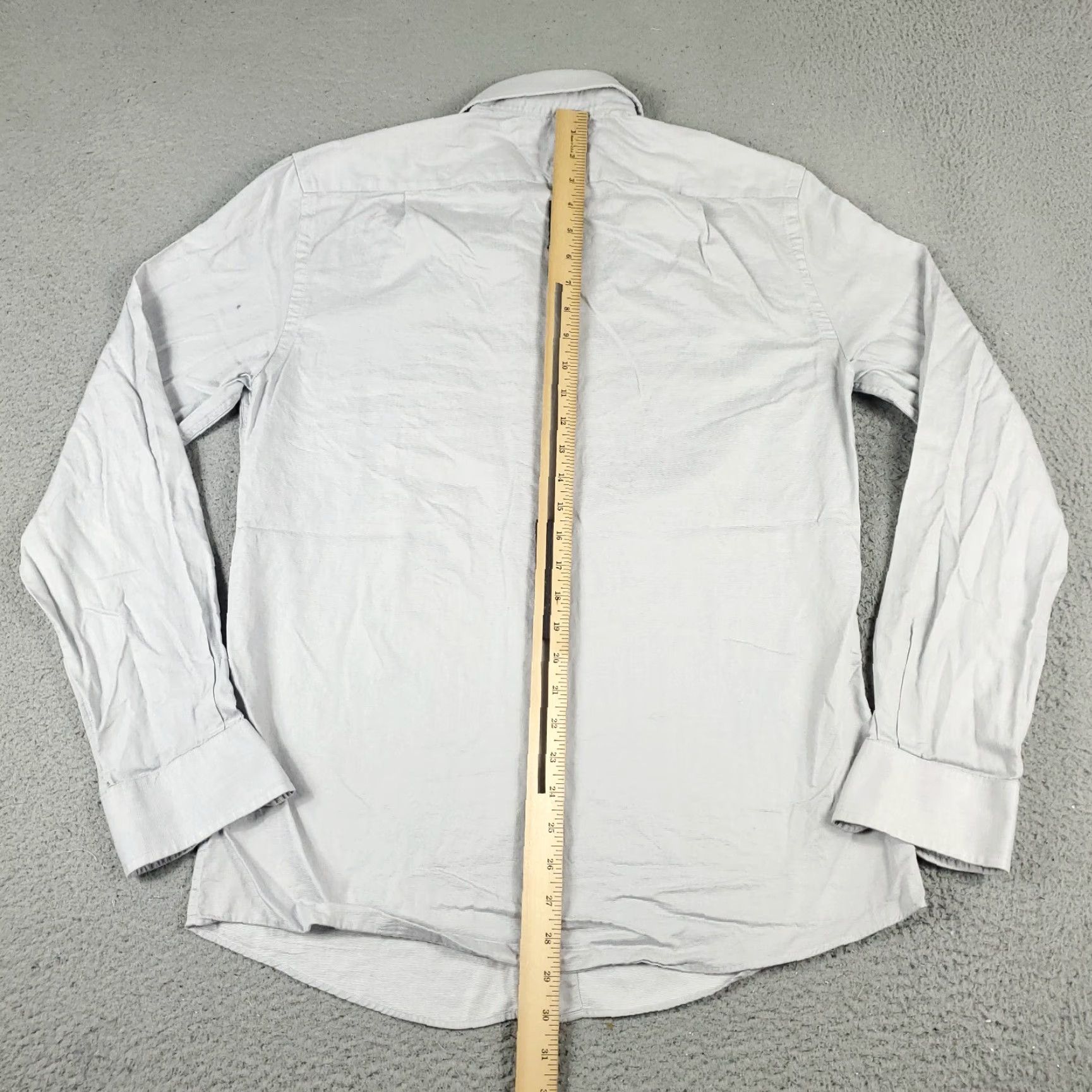 Tommy Hilfiger Tommy Hilfiger Shirt Mens 15.5 Gray Dress Button Up Long Sleeve Size 40R - 3 Thumbnail
