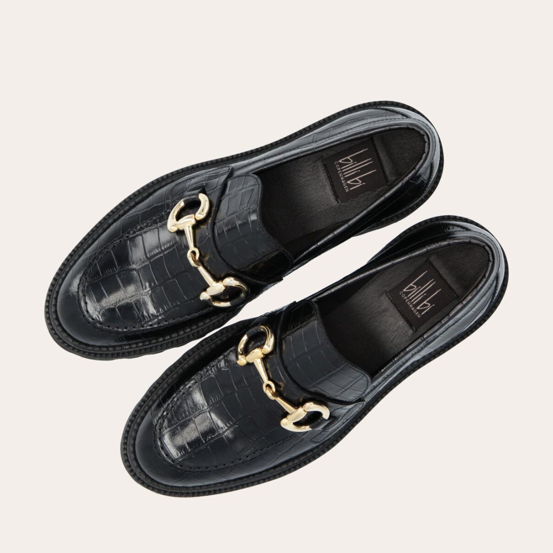 Billi Bi Black Leather Loafer Flats Size US 7 / IT 37 - 4 Thumbnail