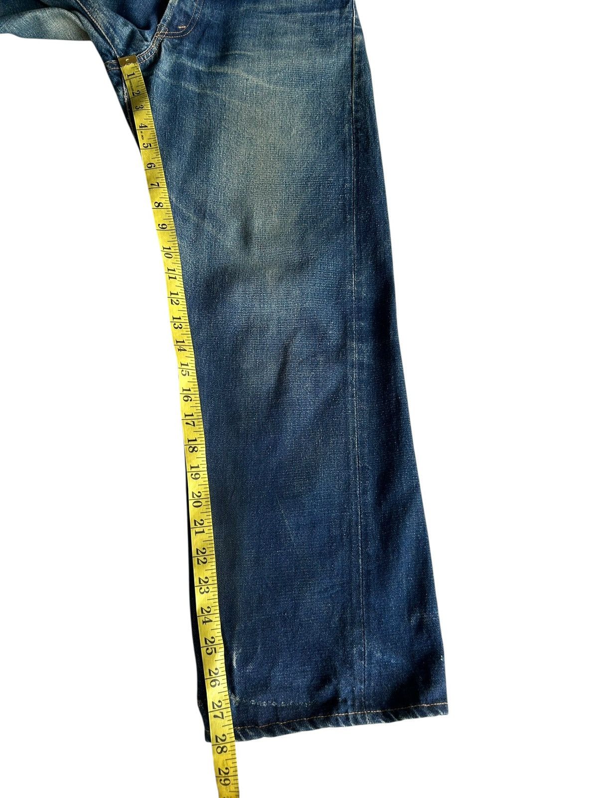 Kapital Vintage Blue Blue Hr Market Selvedge Distressed denim jeans Size US 30 / EU 46 - 21 Thumbnail