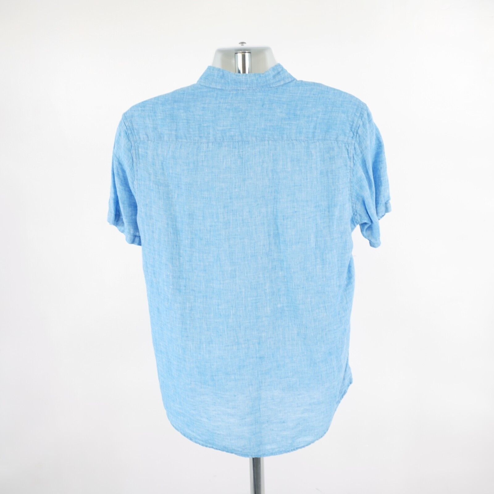Michael Kors Michael Kors 100% Linen Slim Fit Blue Short Sleeve Medium Bu Size US M / EU 48-50 / 2 - 5 Thumbnail