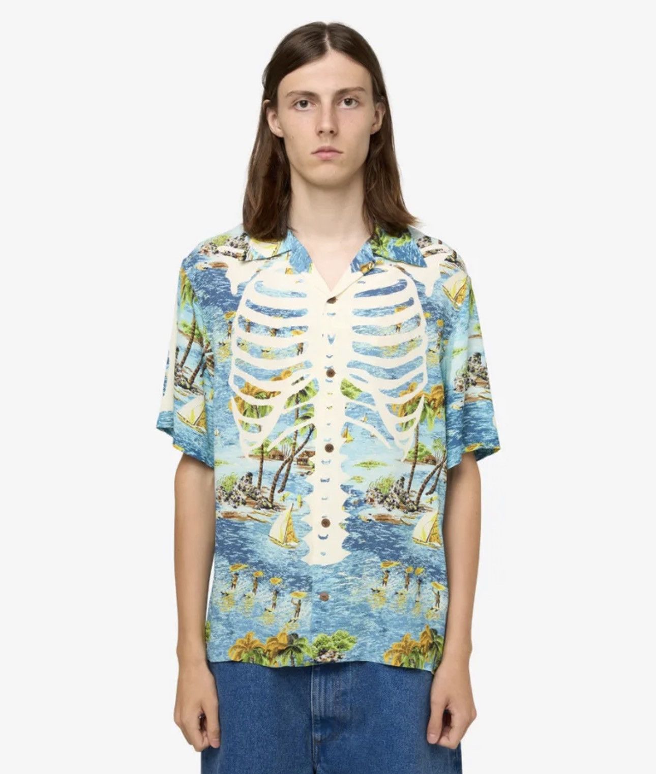 Kapital Kapital Bones Shirt Size 3 Kamekameha Bone Aloha Shirt Size US L / EU 52-54 / 3 - 2 Thumbnail