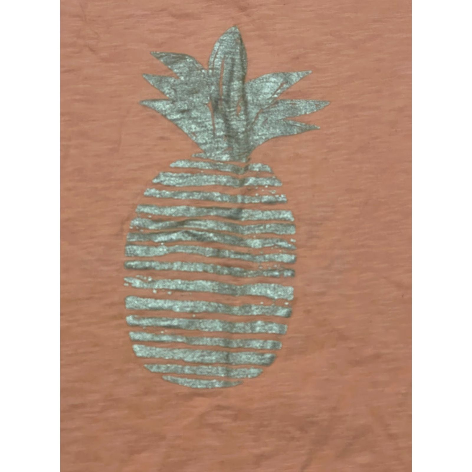 Vintage Tribal Shirt Women XL Orange Pineapple Print T-Shirt Short Sleeve Pullover Casual Basic Size XL / US 12-14 / IT 48-50 - 3 Thumbnail
