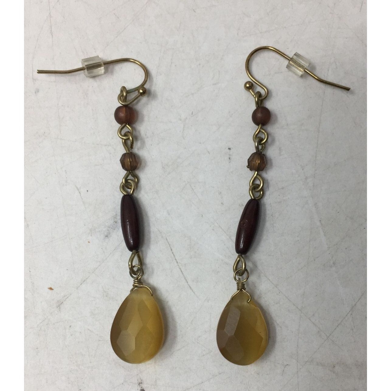 Other Women's Dangle/Drop Earrings - Gold Tone with Multi Colored Size ONE SIZE - 3 Thumbnail